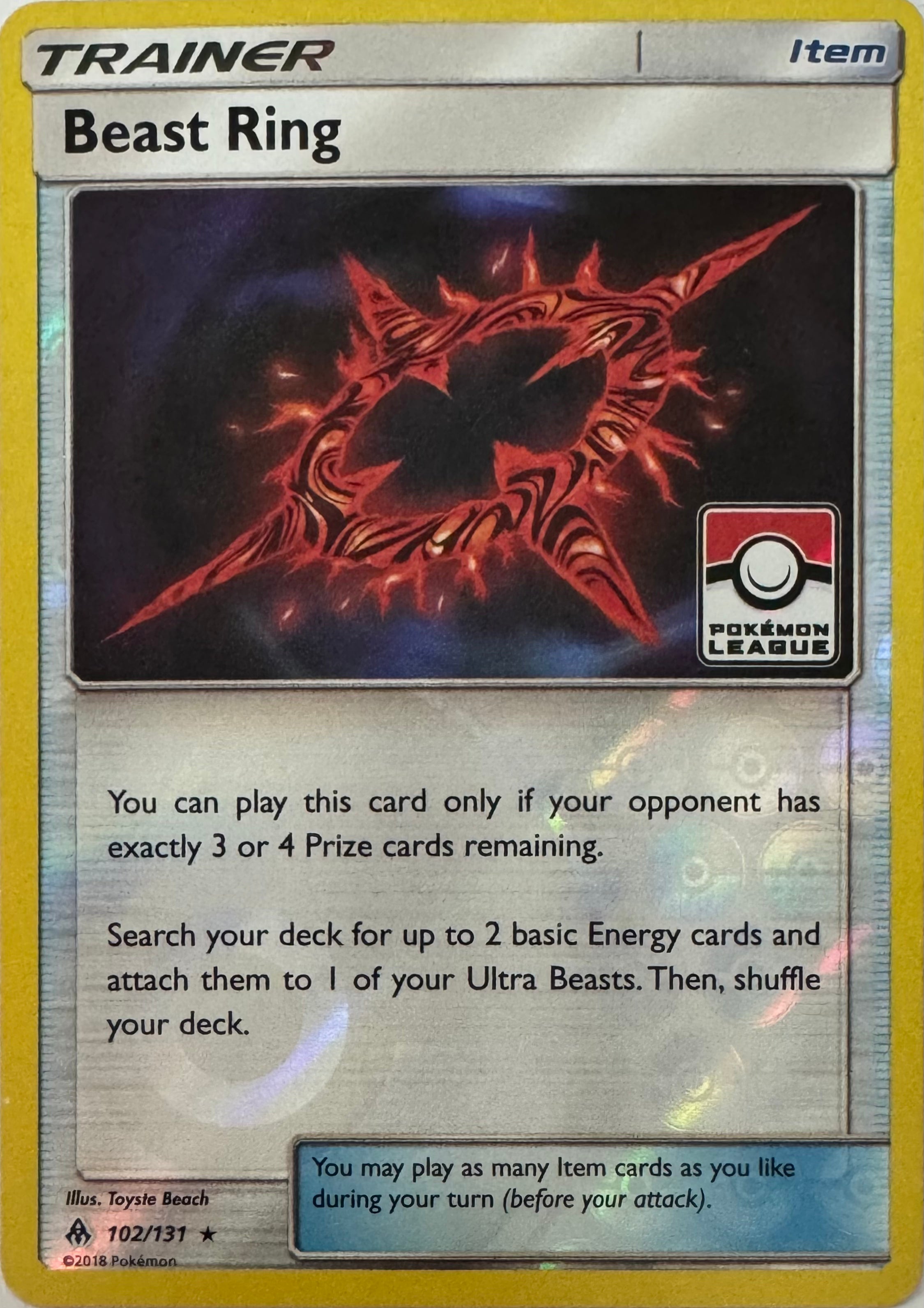 Pokemon Tcg Beast Ring 102/131 Reverse (Liga)