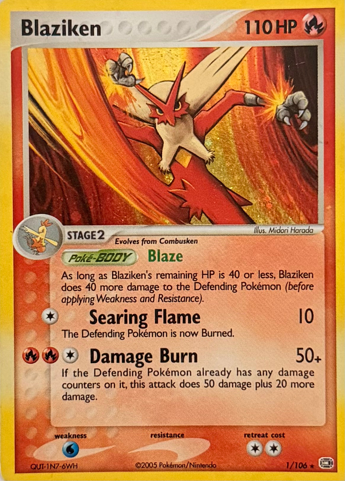 Pokemon Tcg Blaziken 1/106