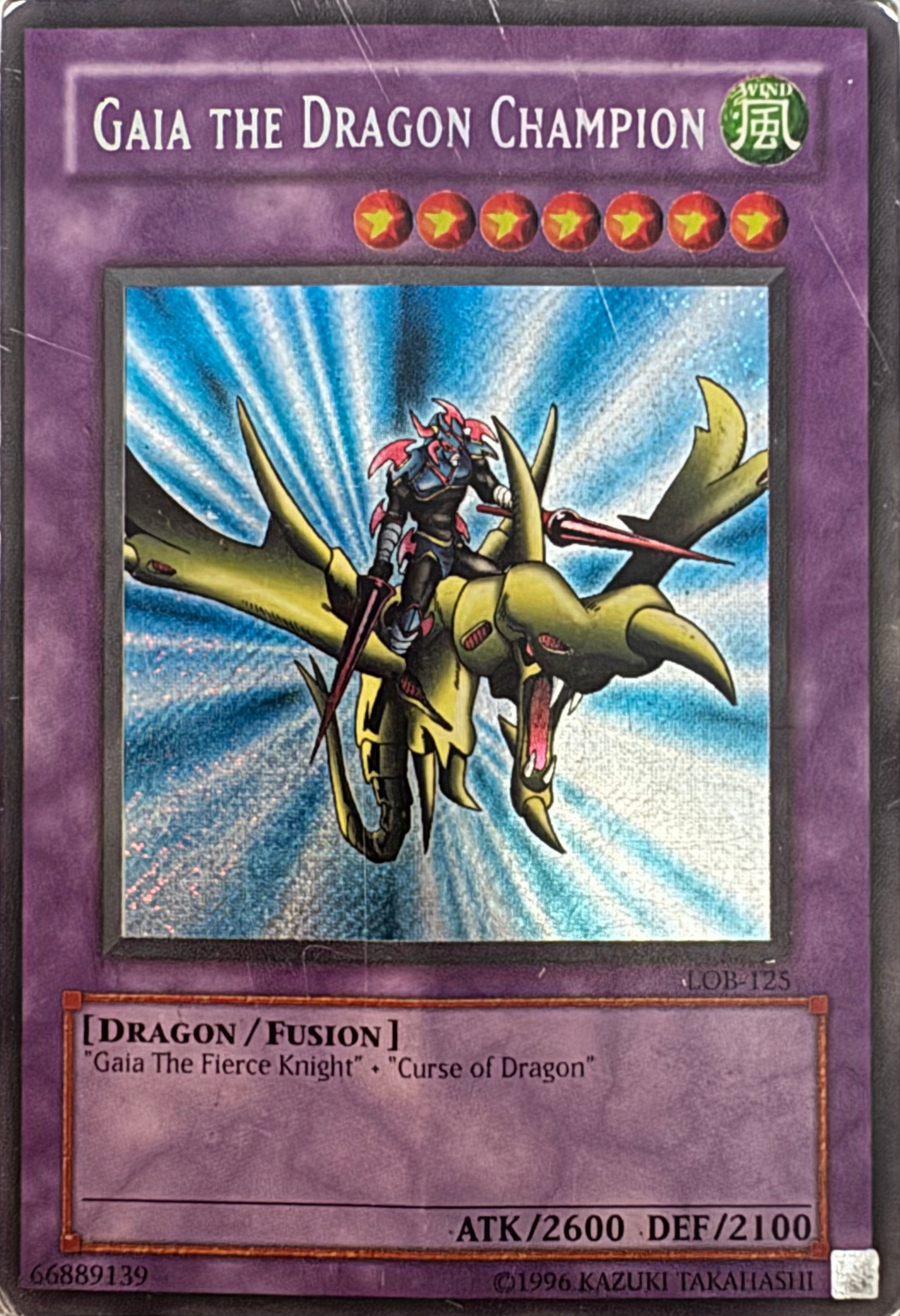 Yugioh! Gaia The Dragon Champion Lob-125 Secret (DMG)