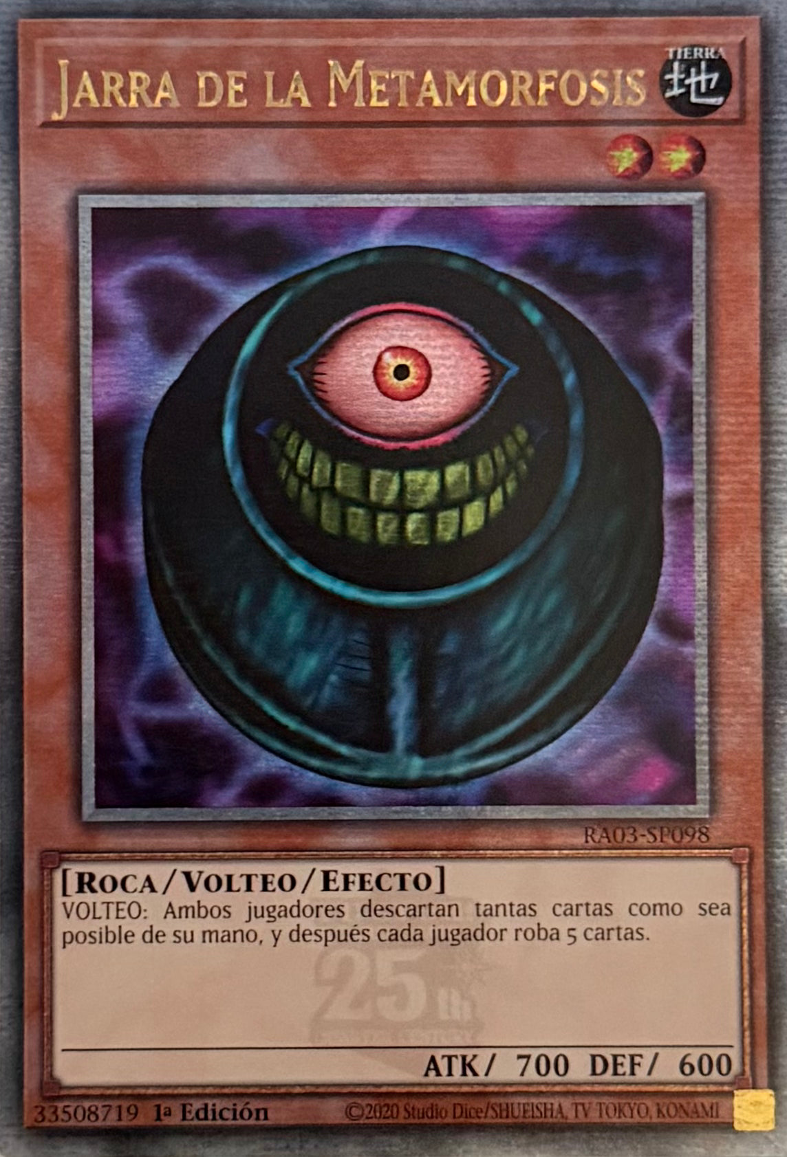 Yugioh! Jarra De La Metamorfosis RA03-SP098 Quarter Century