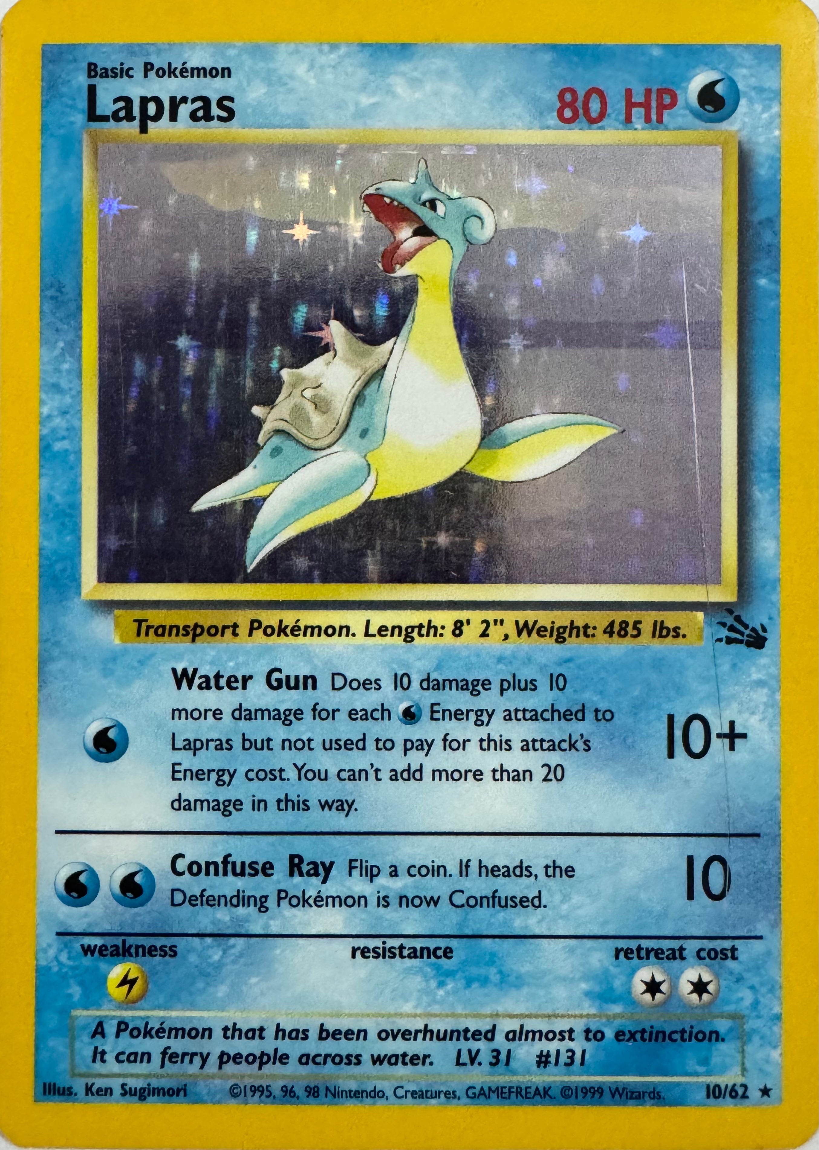 Pokemon Tcg Lapras 10/62 Holo
