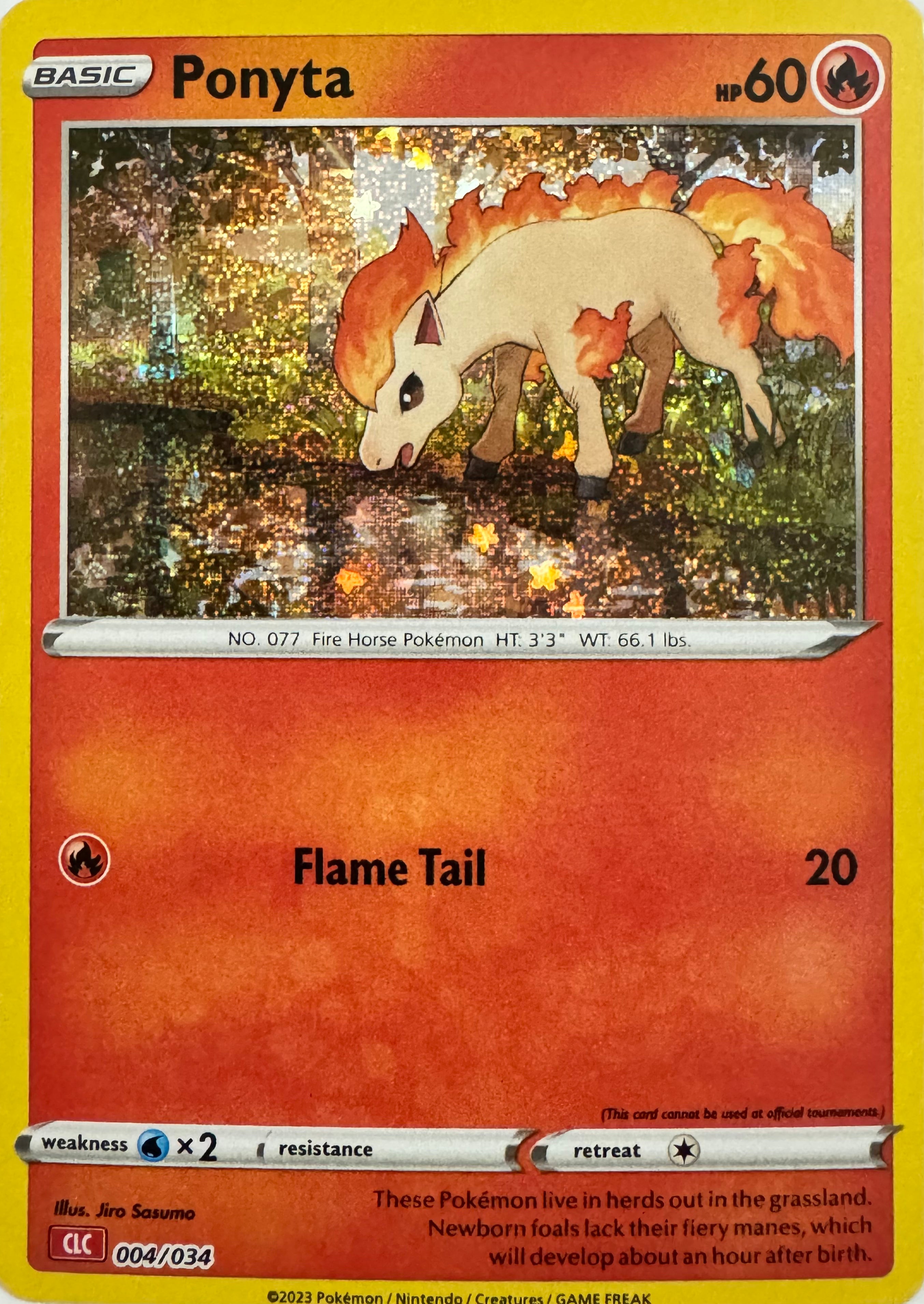 Pokemon Tcg Ponyta 004/034 Holo (CLC)