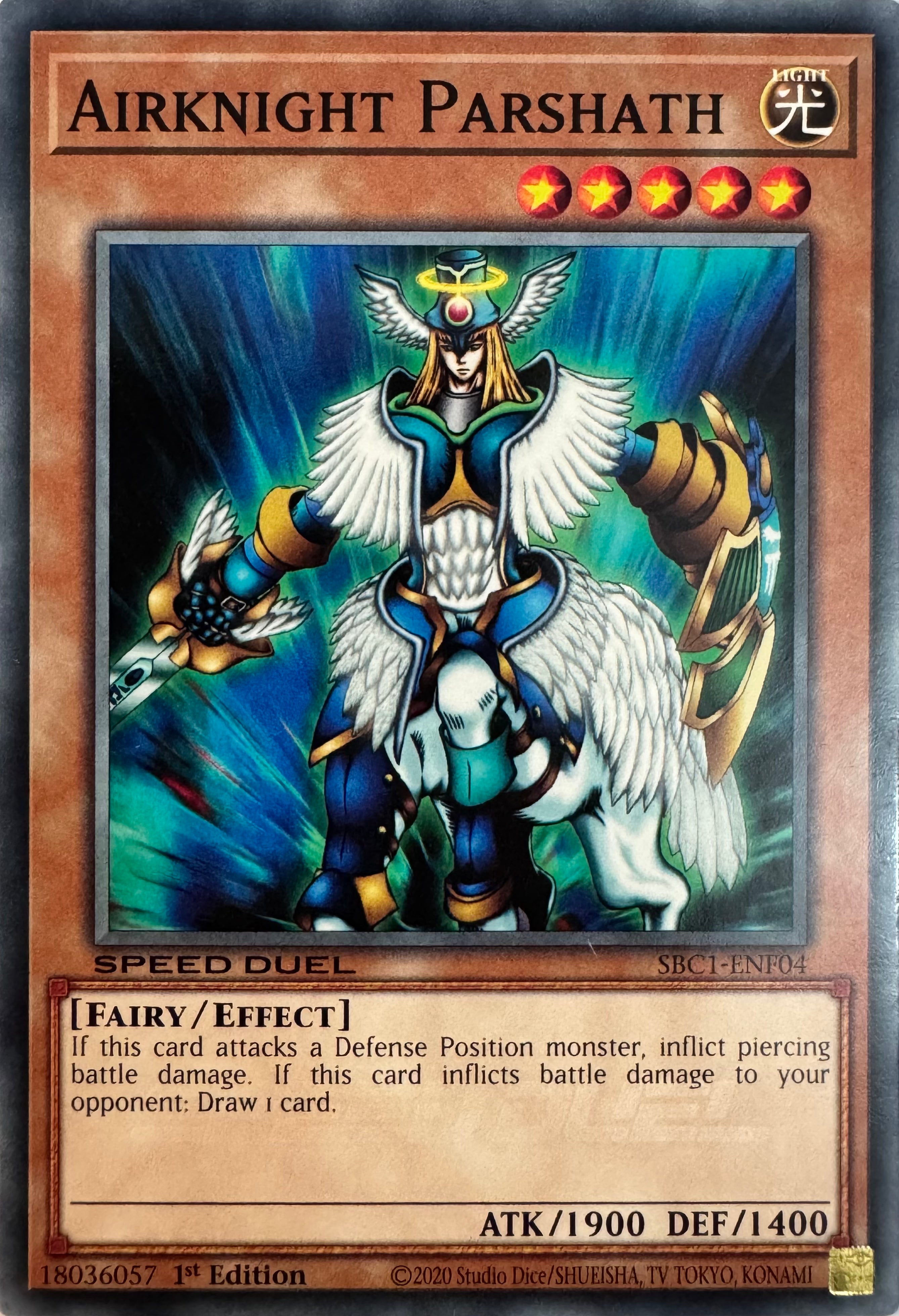 Yugioh! Airknight Parshath Sbc1-enf04 1st Edition Speed Duel