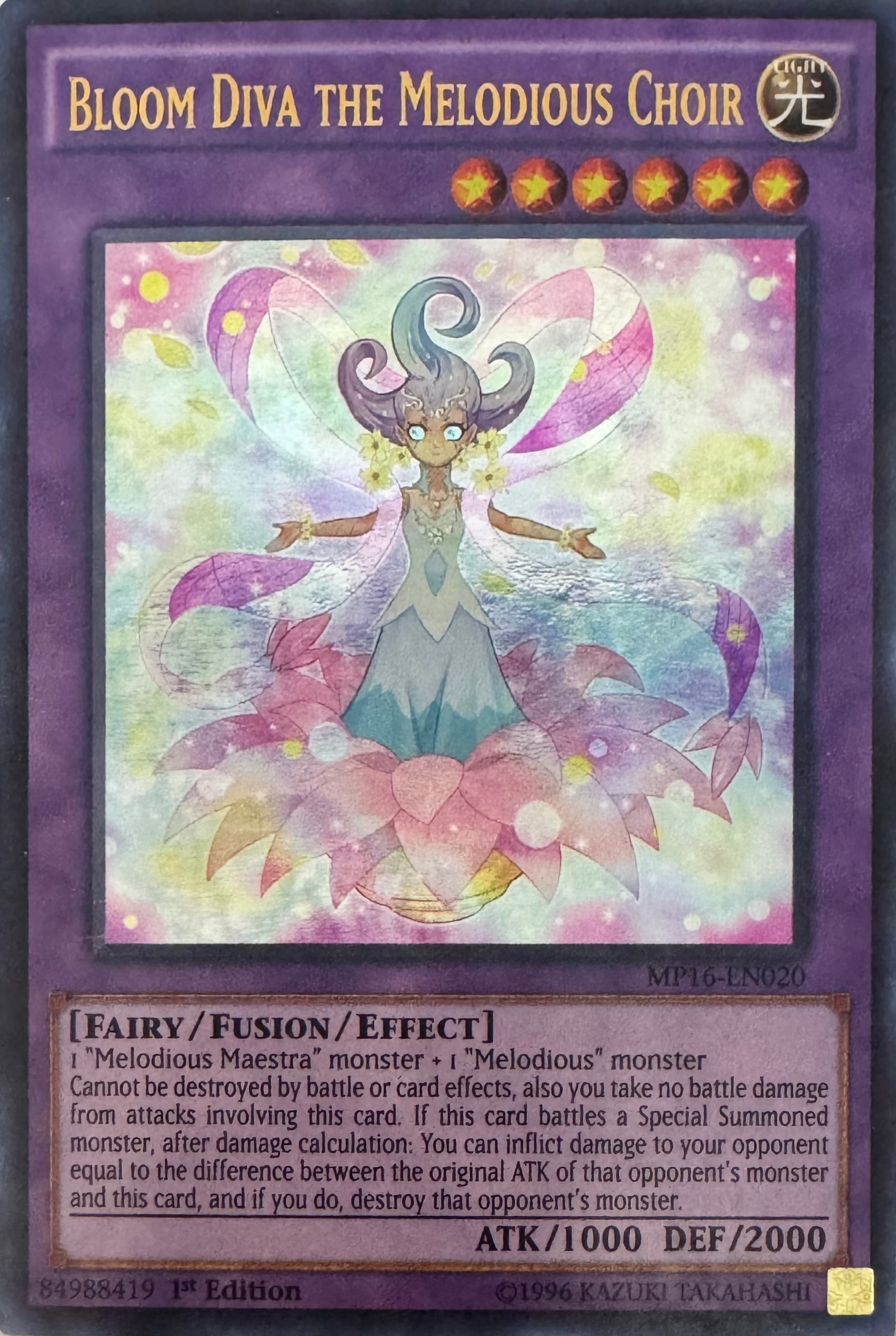 Yugioh! Bloom Diva The Melodious Choir Mp16-en020 1st Edition Ultra