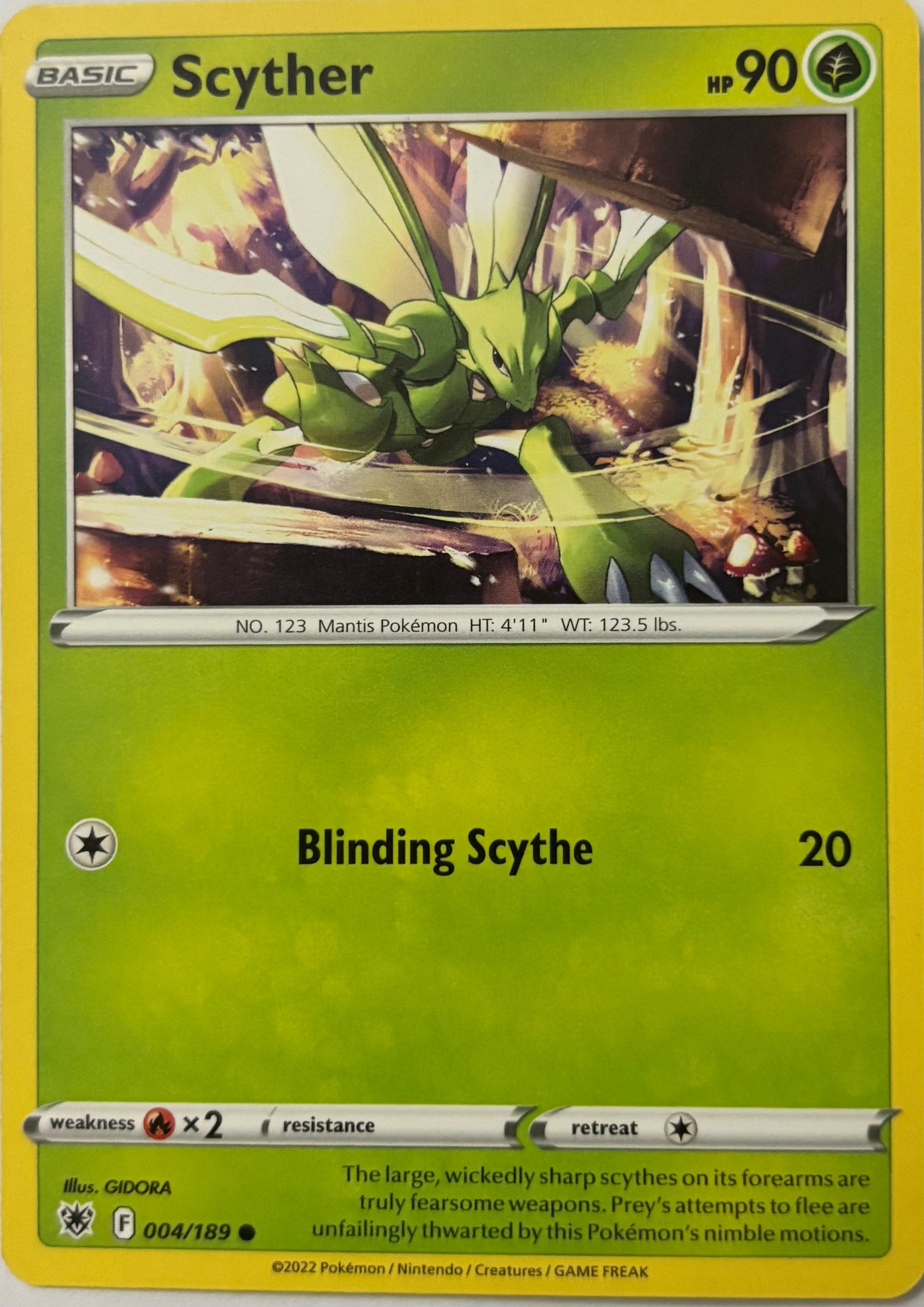 Pokemon Tcg Scyther 004/189