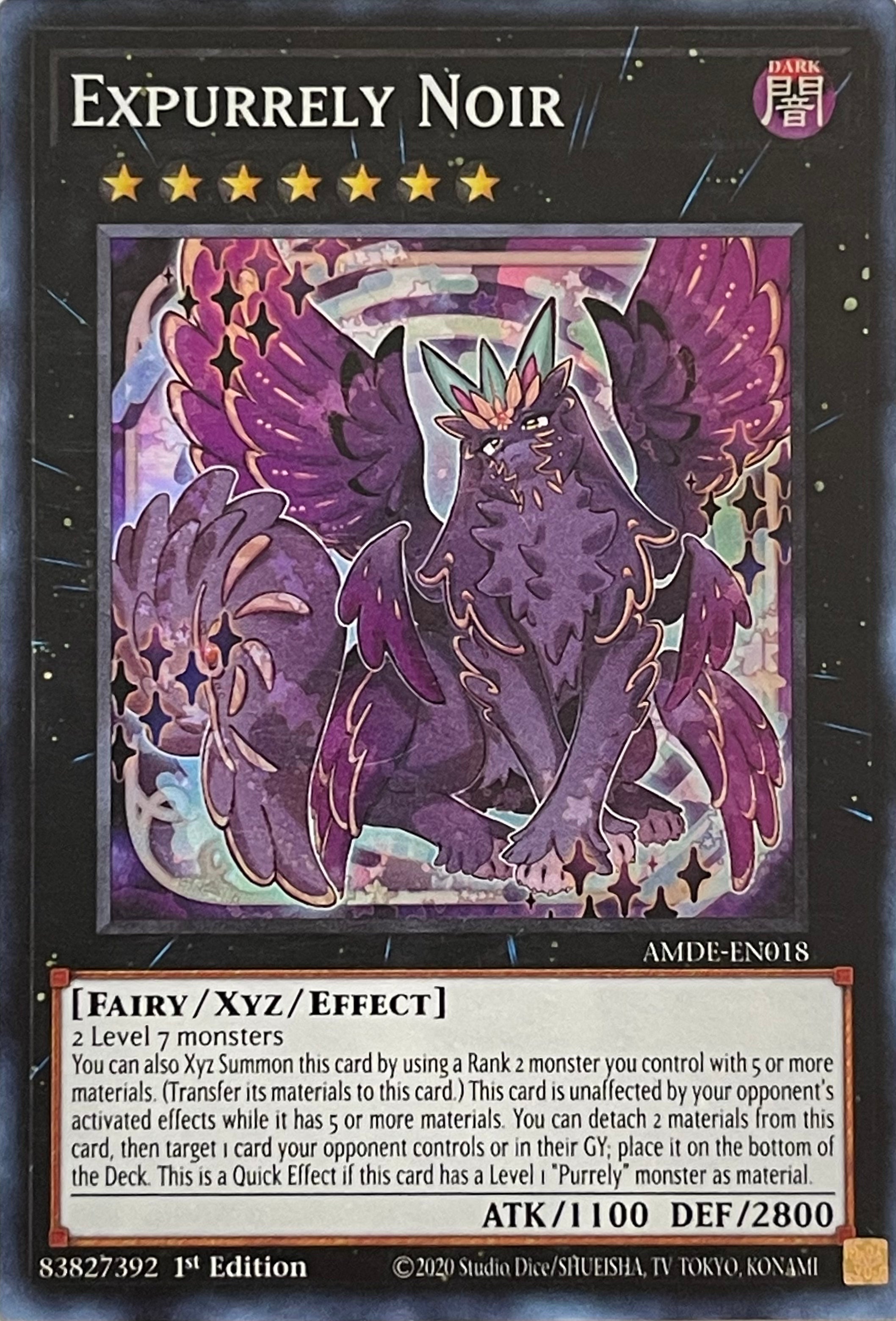 Yugioh! Expurrely Noir AMDE-EN018 1st Edition Super