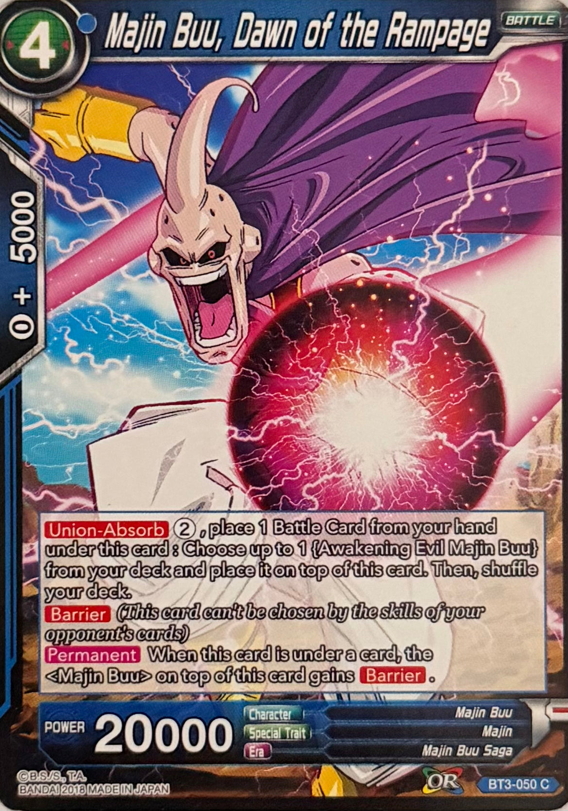 Dragon Ball Tcg Majin Buu, Dawn Of The Rampage BT3-050