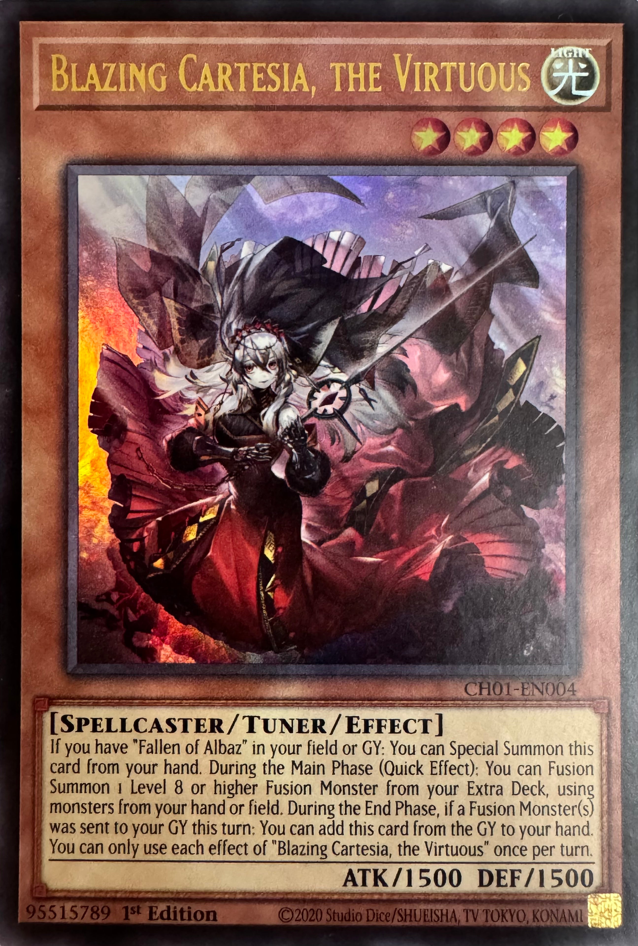 Yugioh! Blazing Cartesia, The Virtuous Ch01-en004 1st Edition Ultra