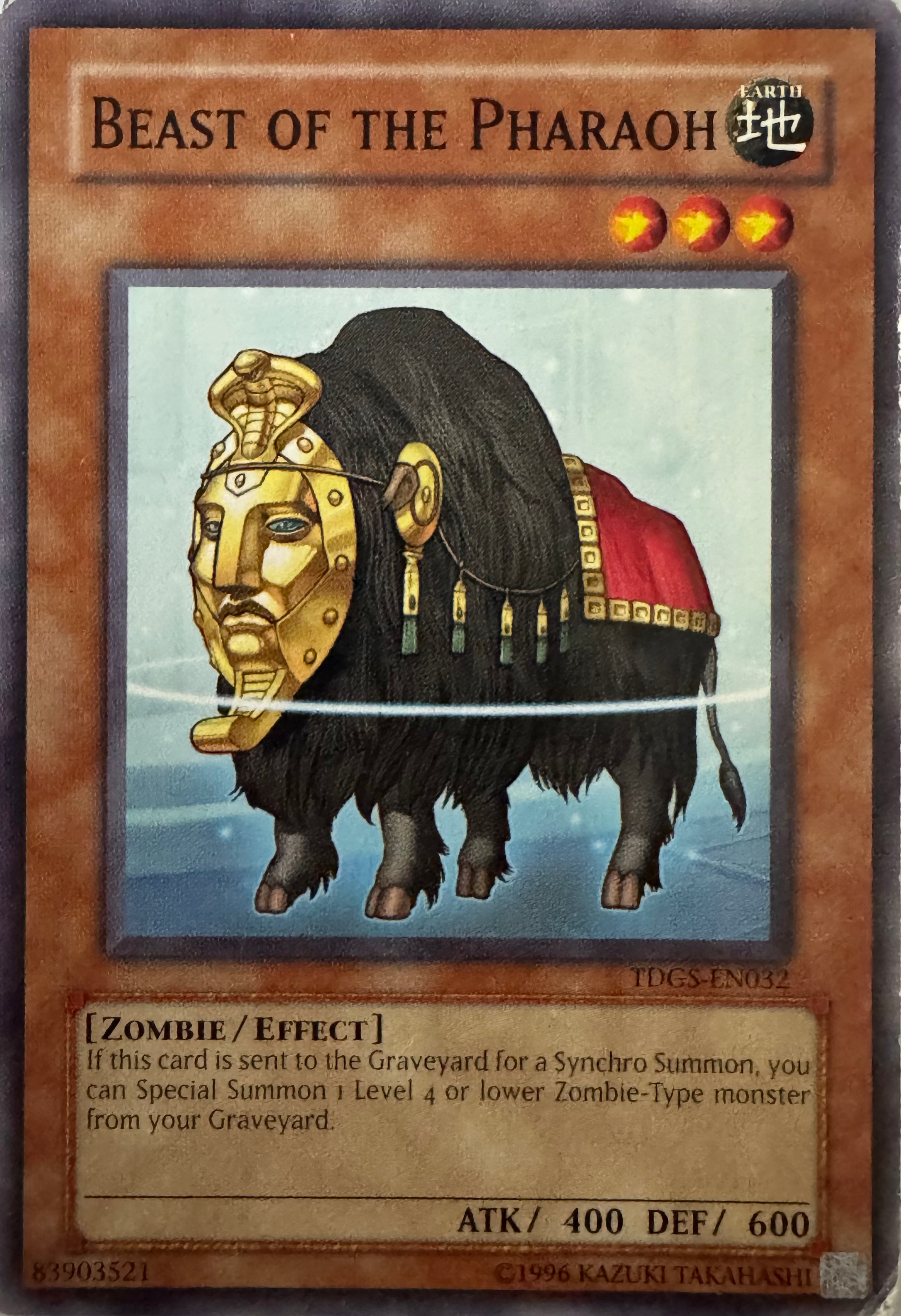 Yugioh! Beast Of The Pharaoh Tdgs-en032