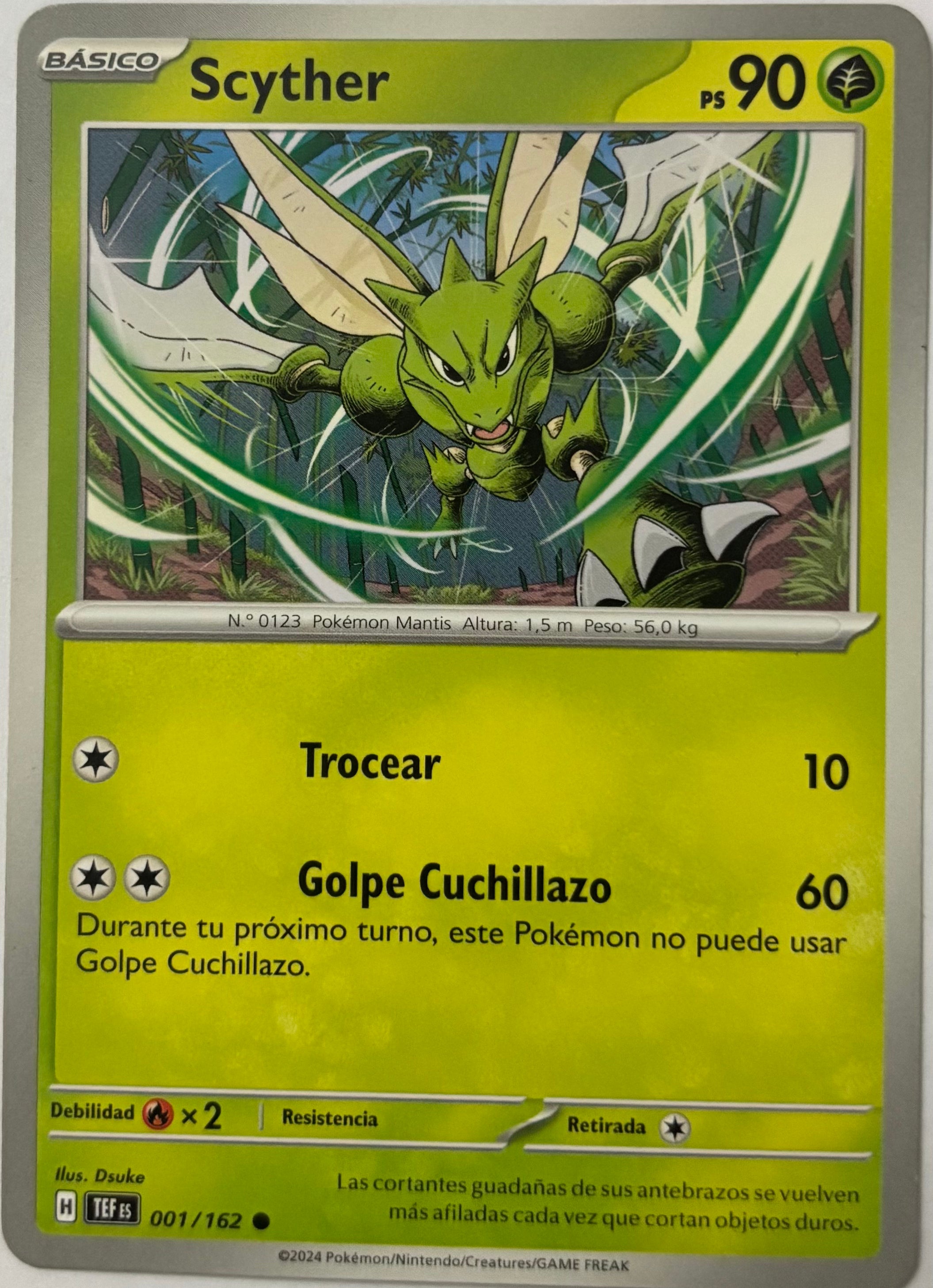 Pokemon Tcg Scyther 001/162 (Español)