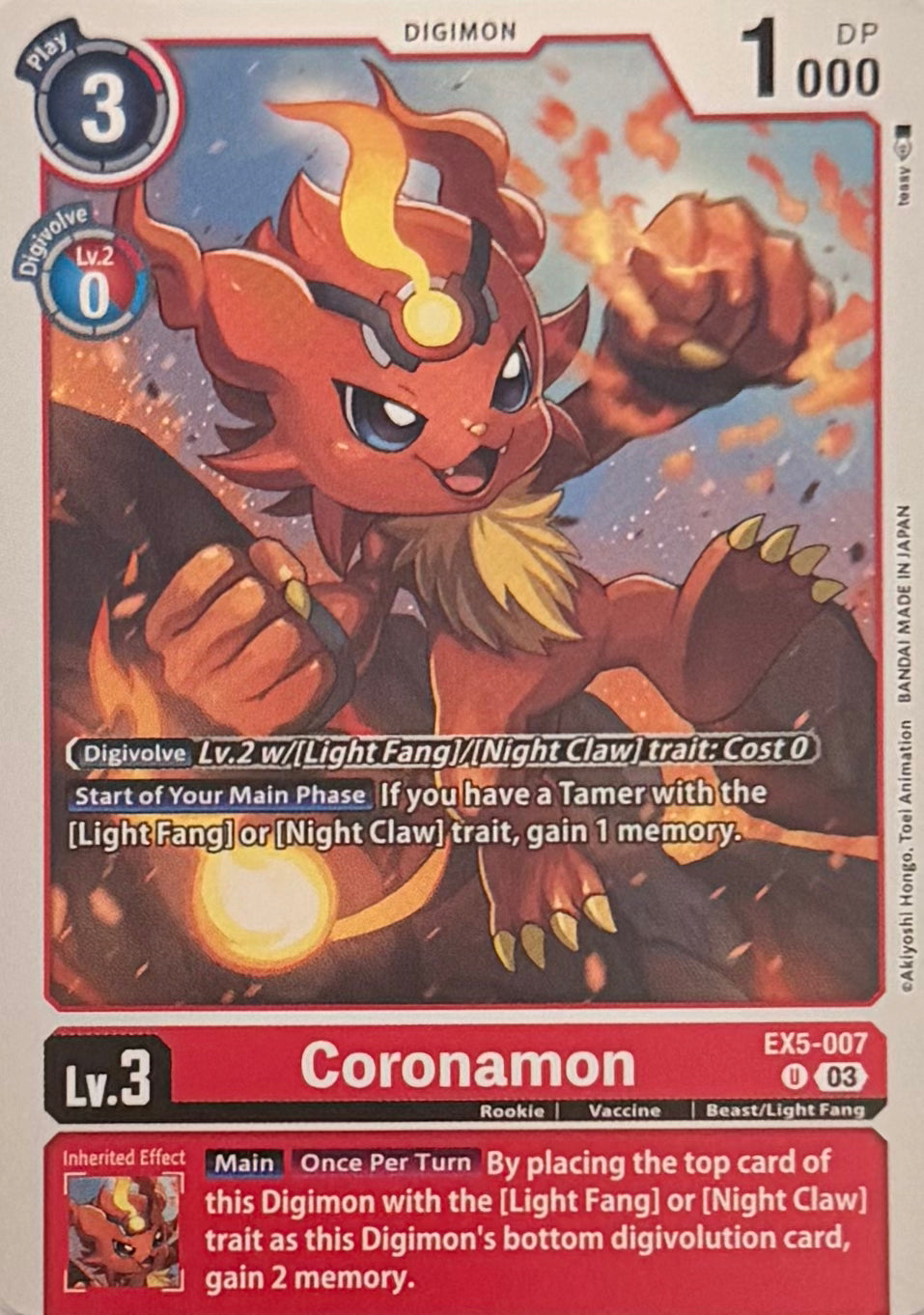 Digimon Tcg Coronamon EX5-007