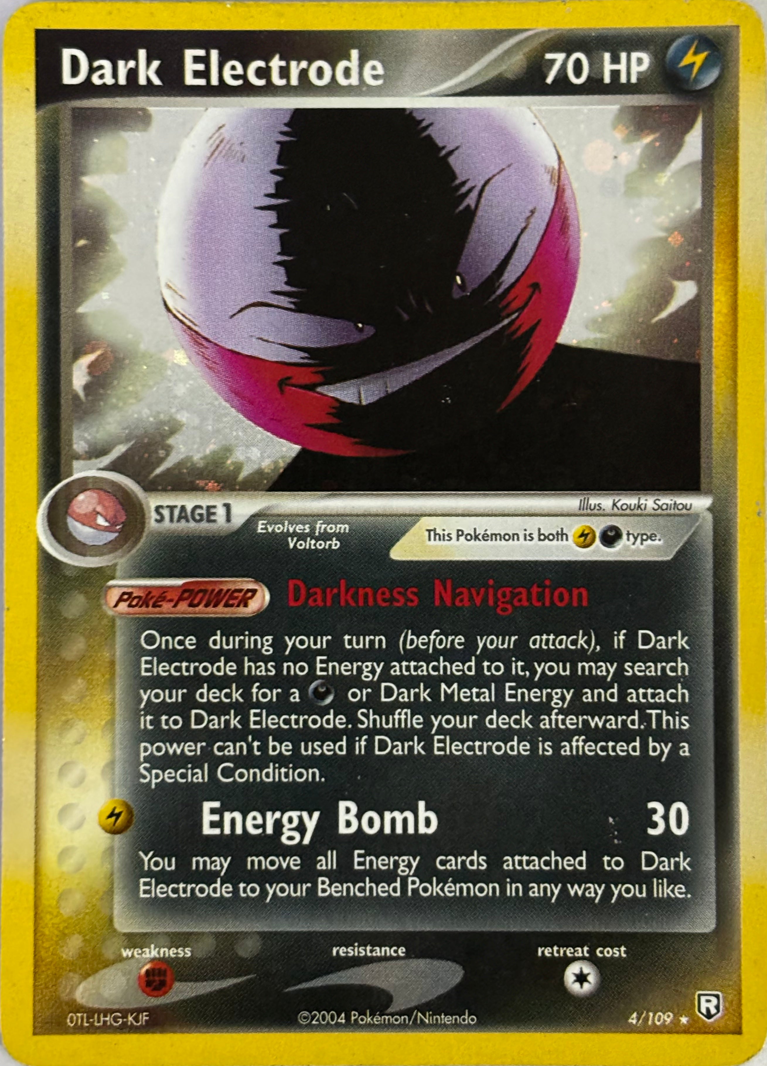 Pokemon Tcg Dark Electrode 4/109 Holo