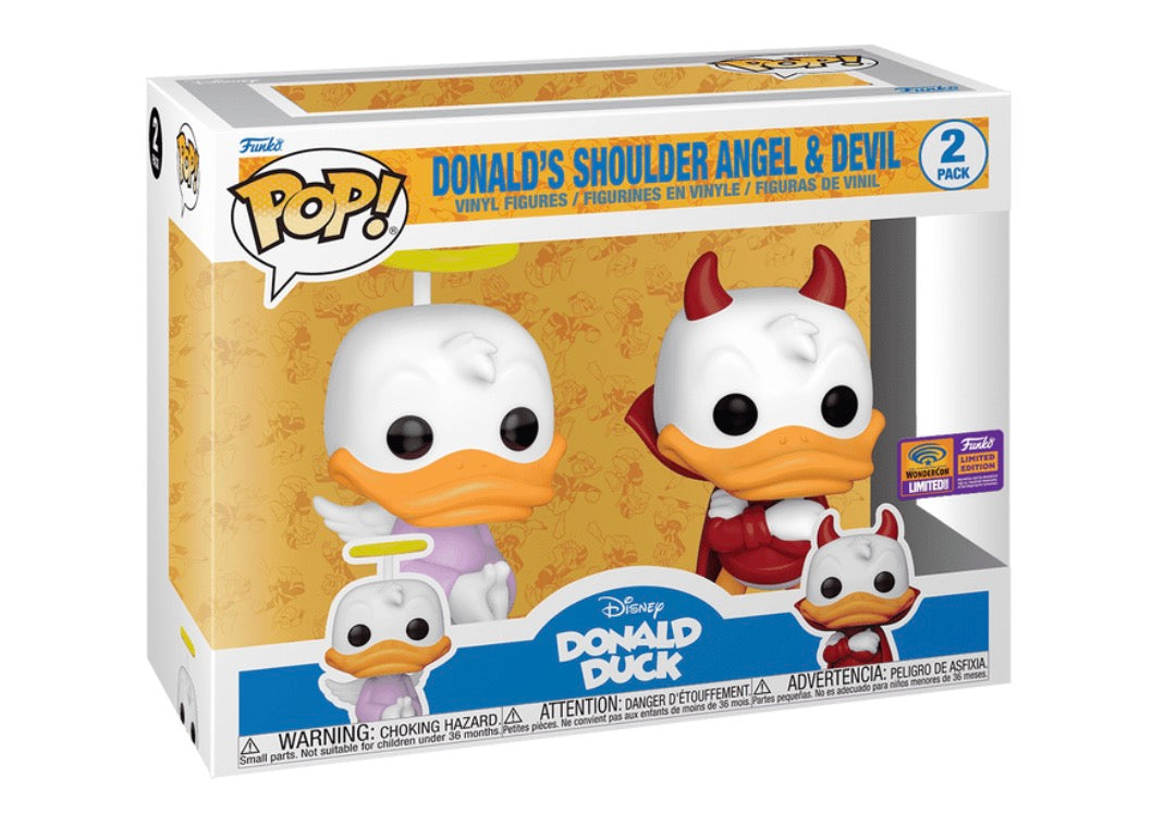 Funko Pop! Donald’s Shoulder Angel & Devil - 2 Pack (2022 WonderCon)