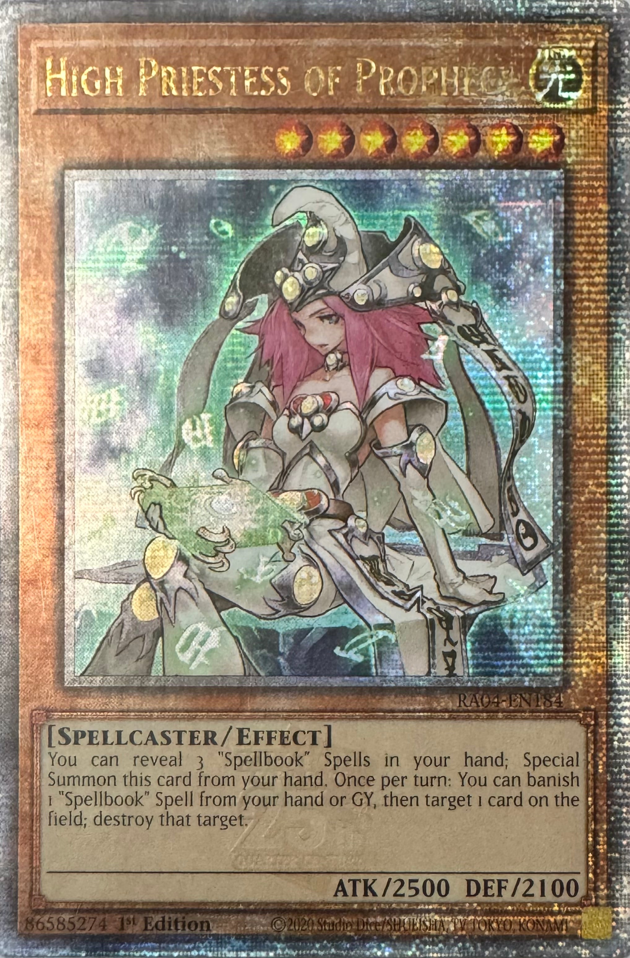 Yugioh! High Priestess Of Prophecy Ra04-en184 1st Edition Quarter