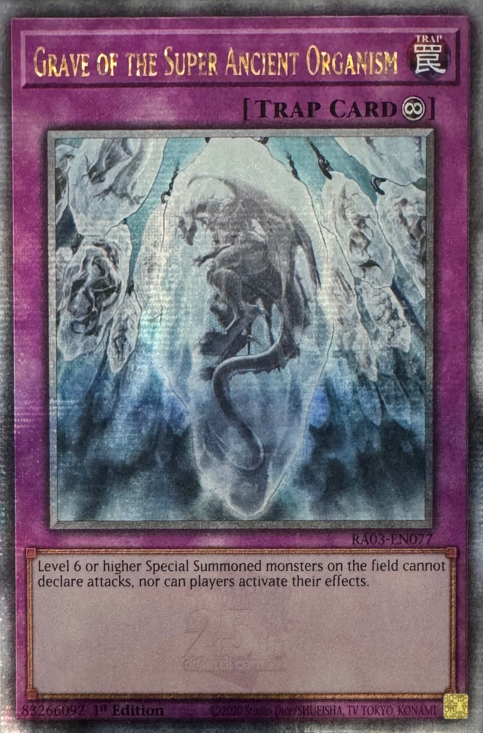 Yugioh! Grave Of The Super Ancient Organism Ra03-en077 1st Edition Quarter