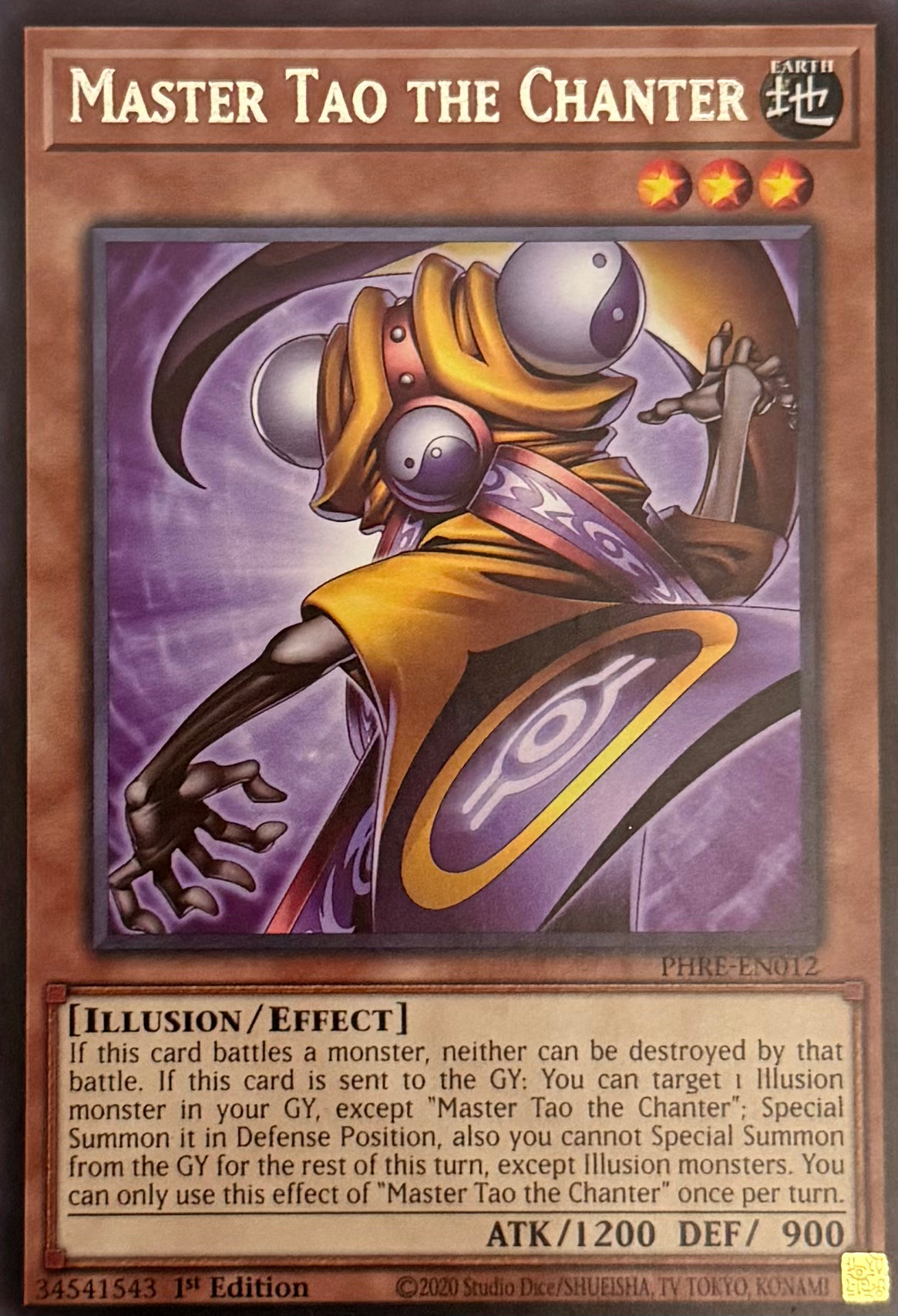 Yugioh! Master Tao The Chanter PHRE-EN012