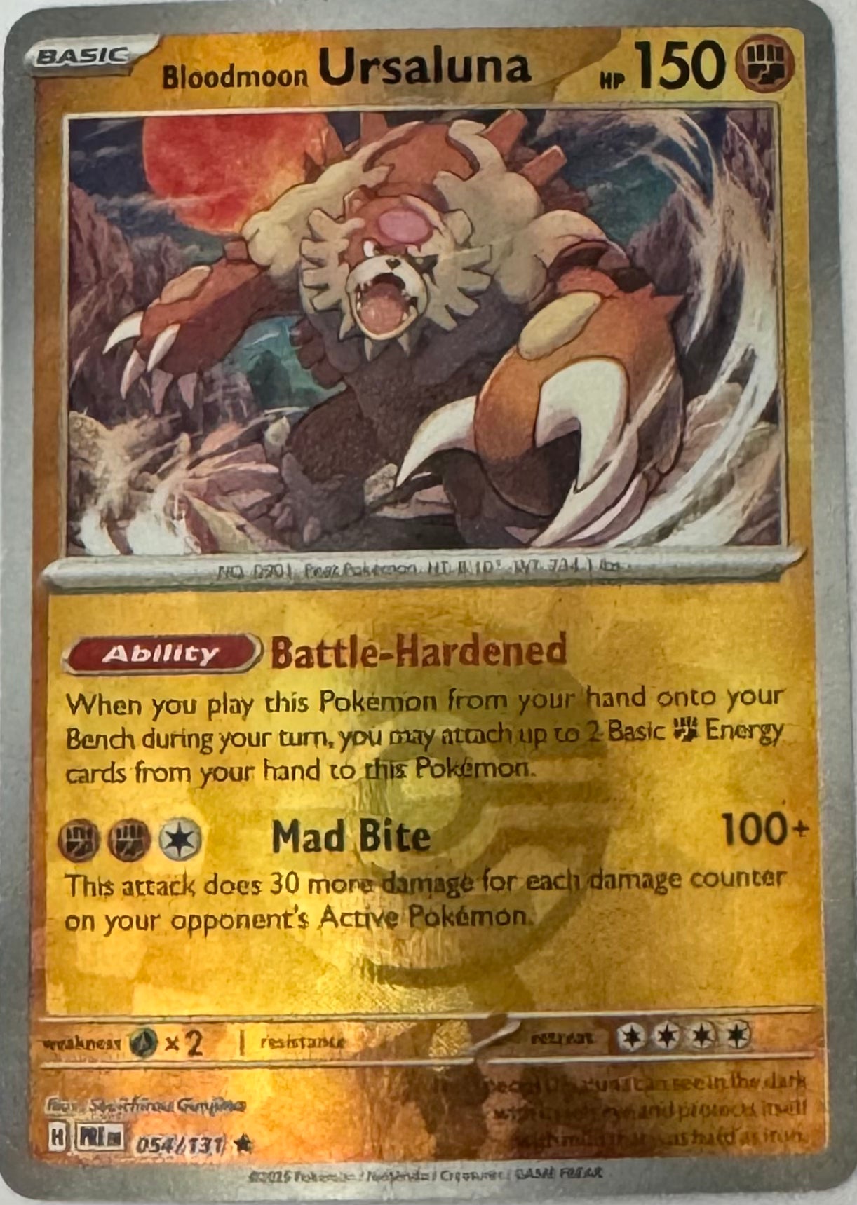 Pokémon tcg Bloodmoon Ursaluna 054/131 (Poke ball)