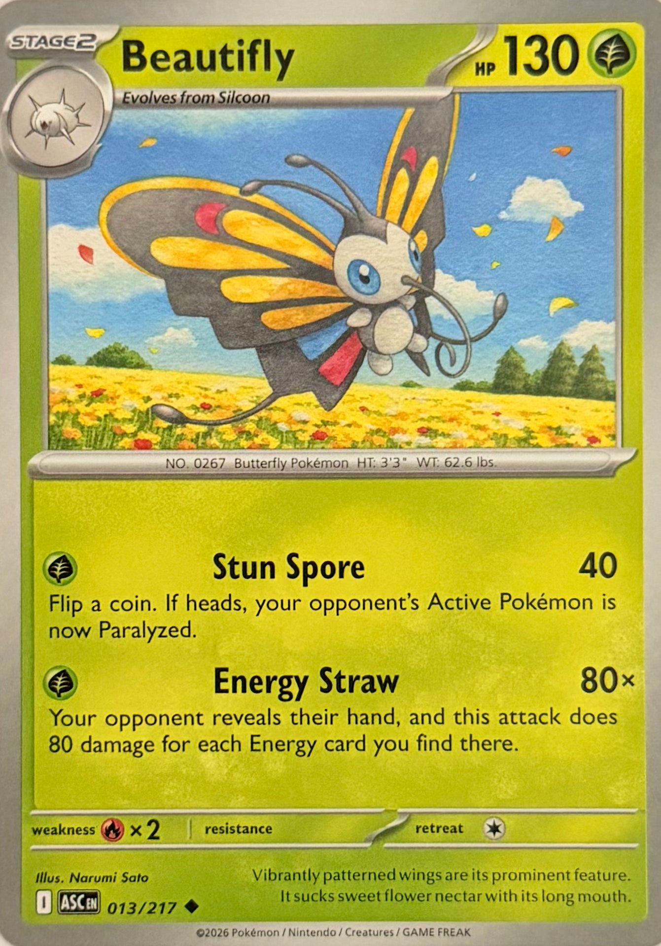 Pokemon Tcg Beautifly 013/217