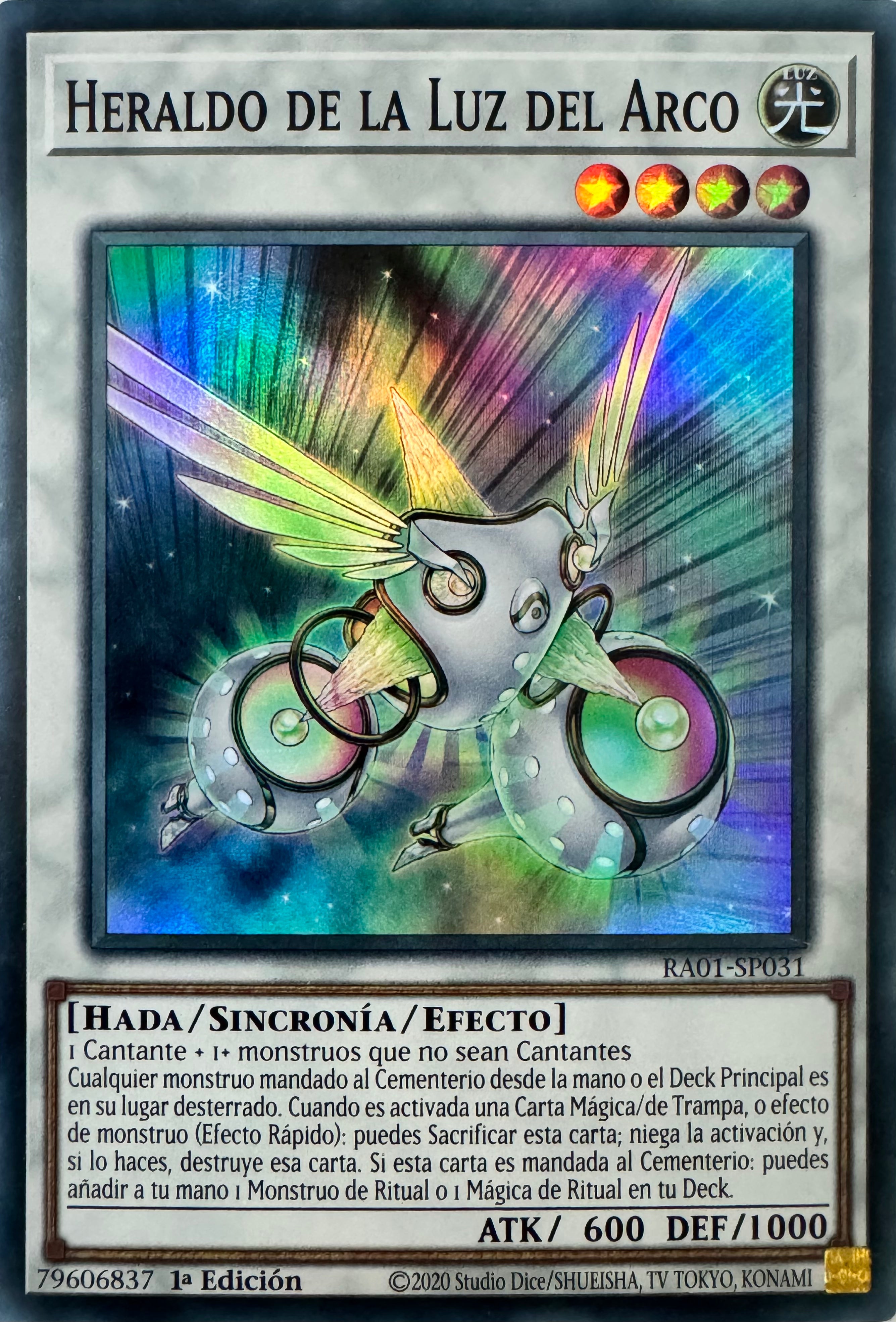 Yugioh! Heraldo De La Luz Del Arco Ra01-sp031 1a Edición Super Rara