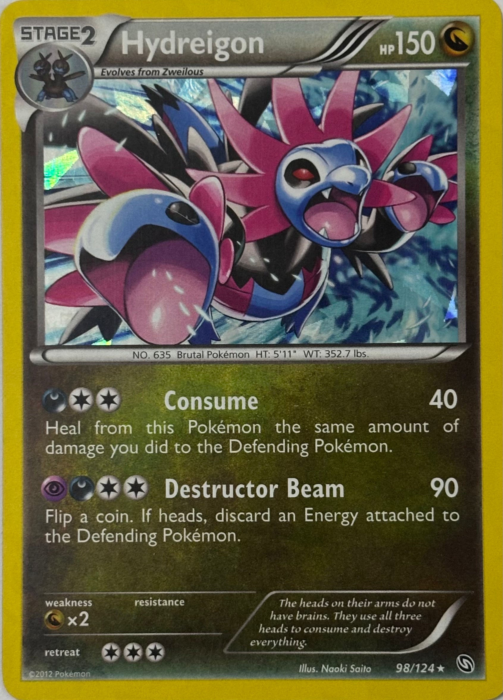 Pokemon Tcg Hydreigon 98/124 Holo