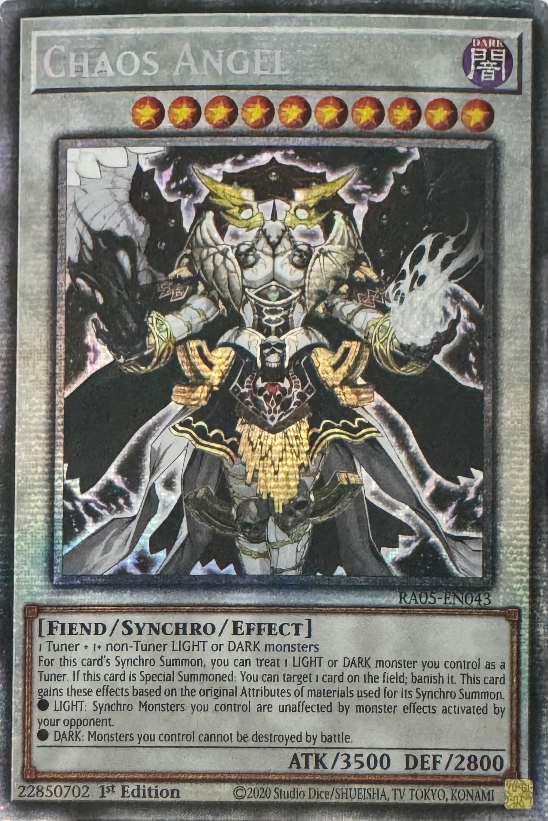 Yugioh! Chaos Angel Ra05-en043 1st Edition Starlight