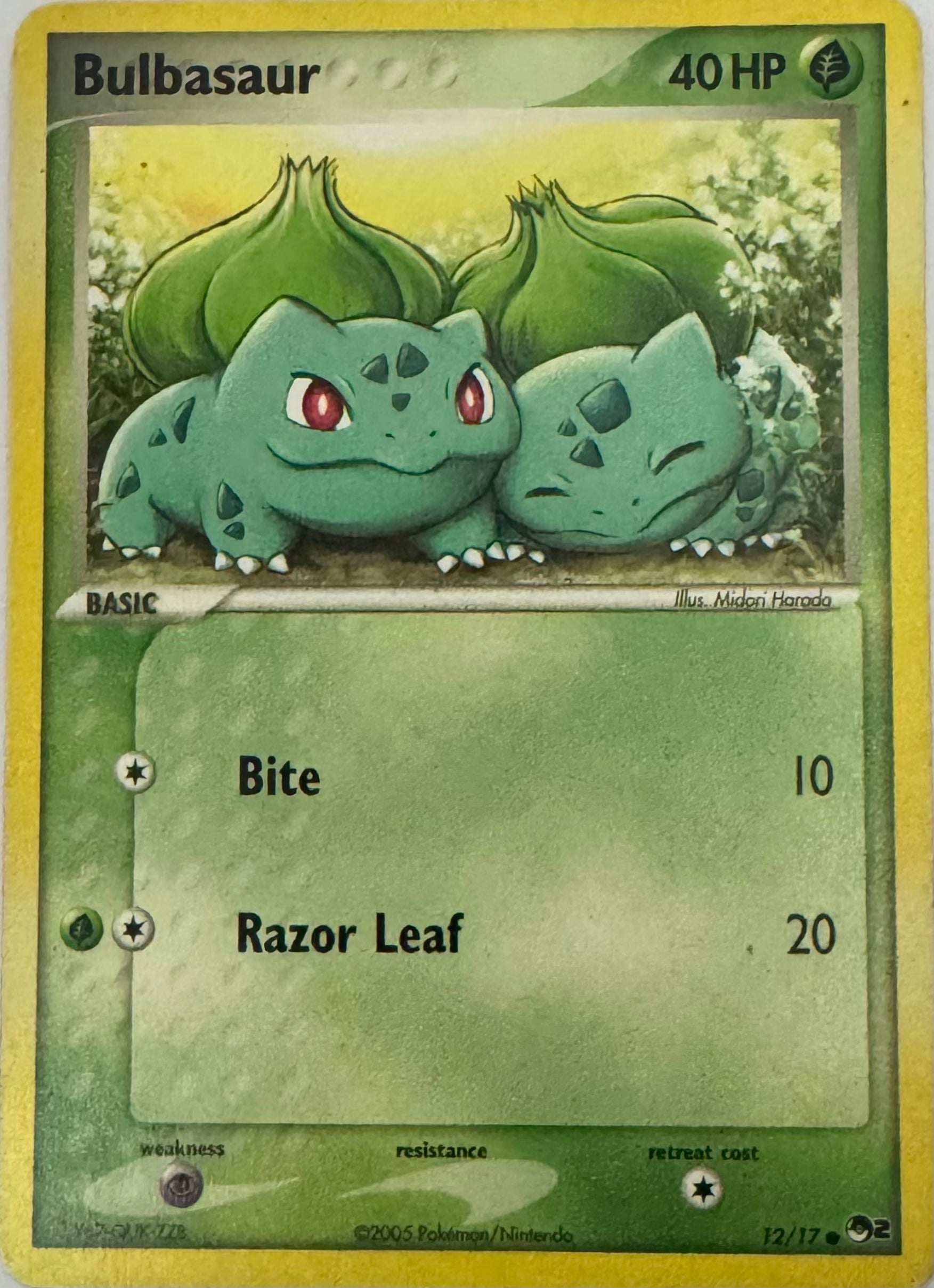 Pokémon Tcg bulbasaur 12/17