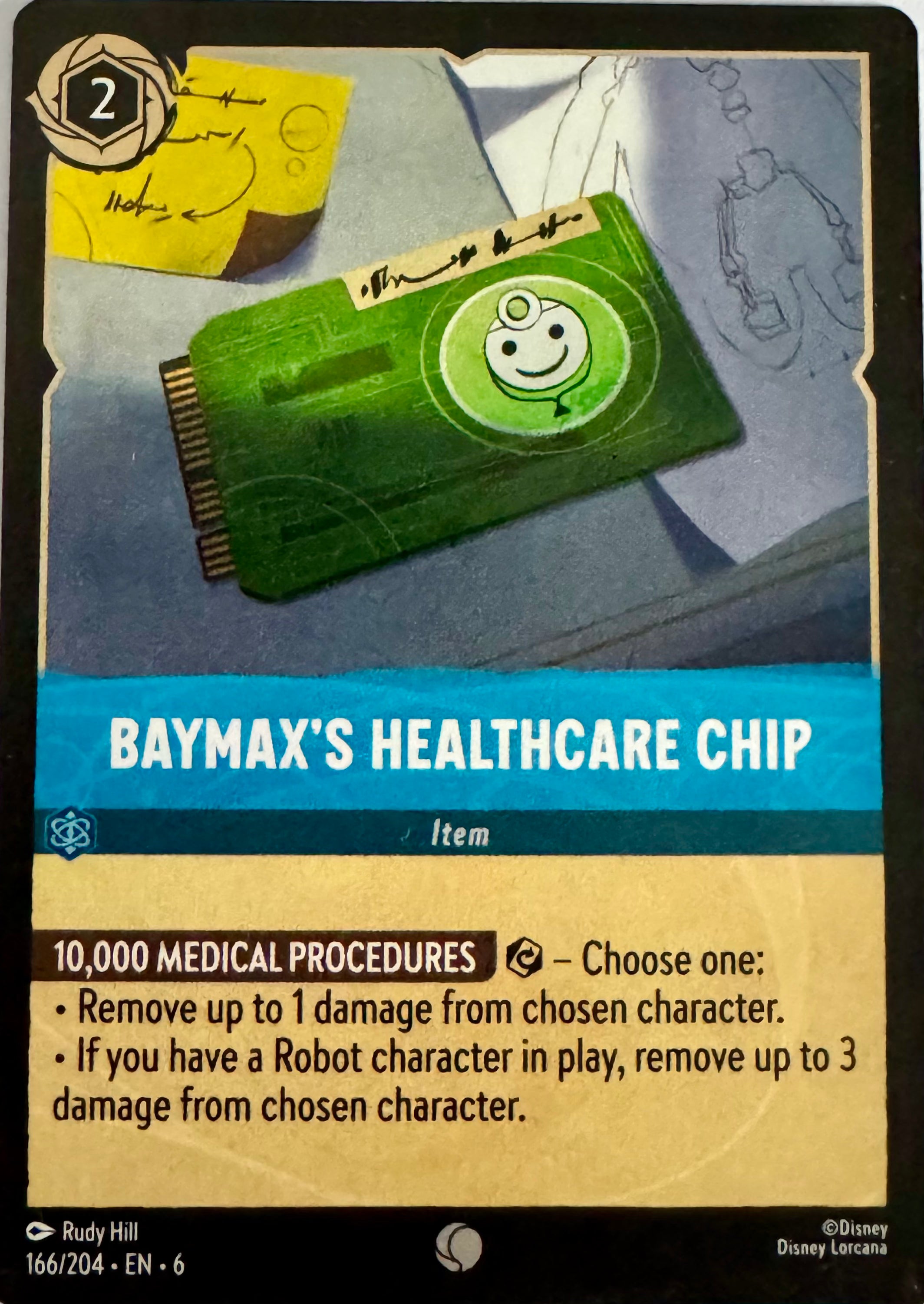 Disney Lorcana Baymax’s Healthcare Chip 166/204