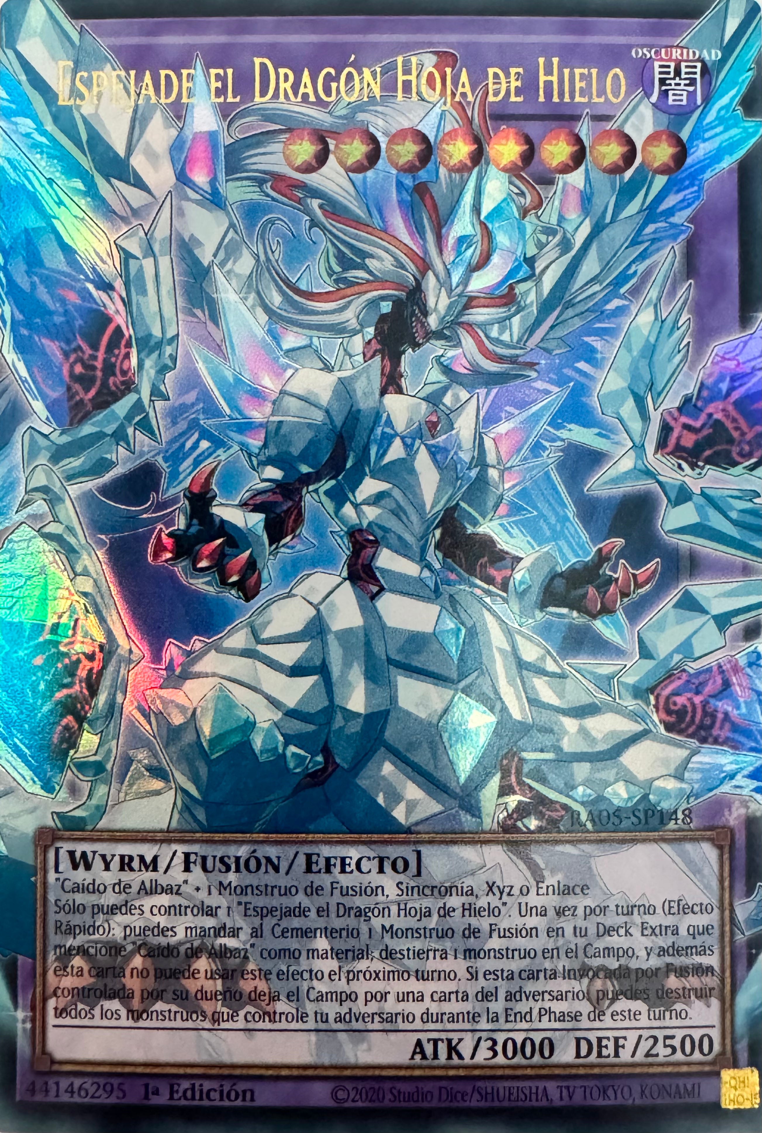Yugioh! Espejade El Dragon Hoja De Hielo Ra05-sp148 1st Edition Ultra (Extended Art)