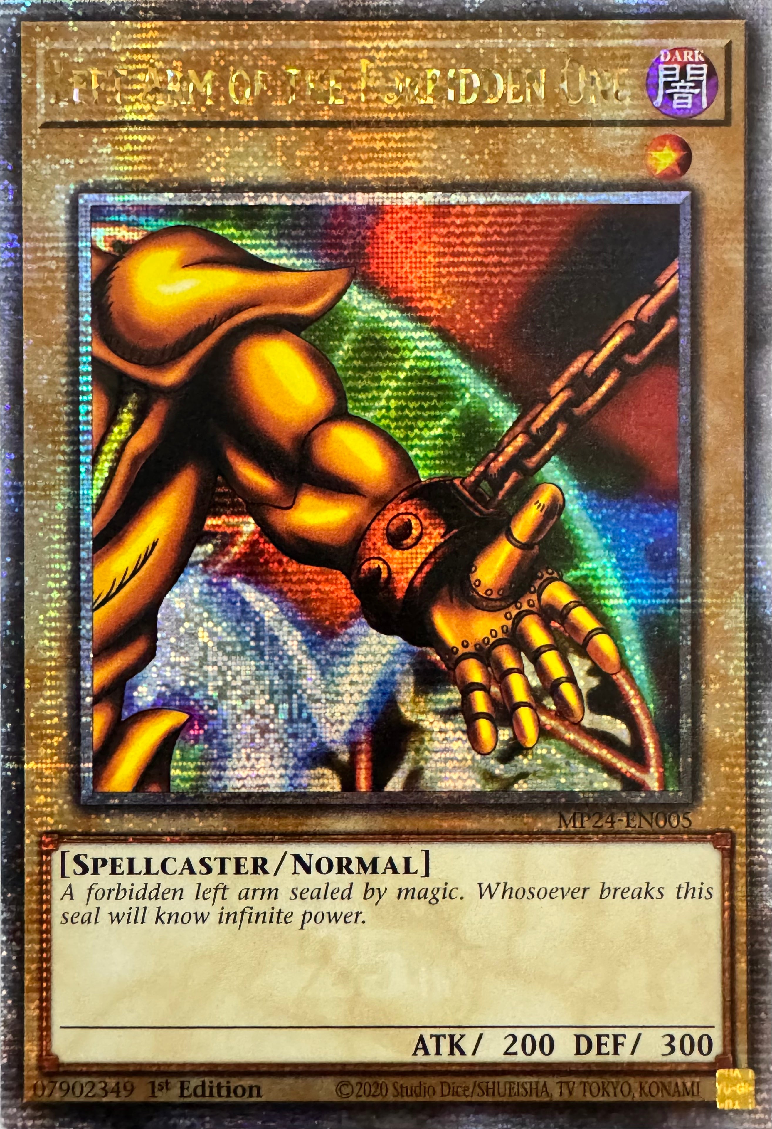 Yugioh! Left Arm Of The Forbidden One Mp24-en005 1st Edition Quarte