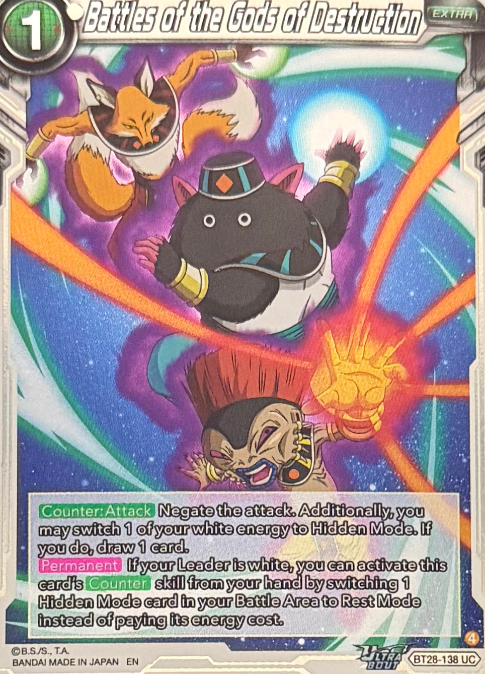 Dragon Ball Tcg Battles Of The Gods Of Destruction BT28-138
