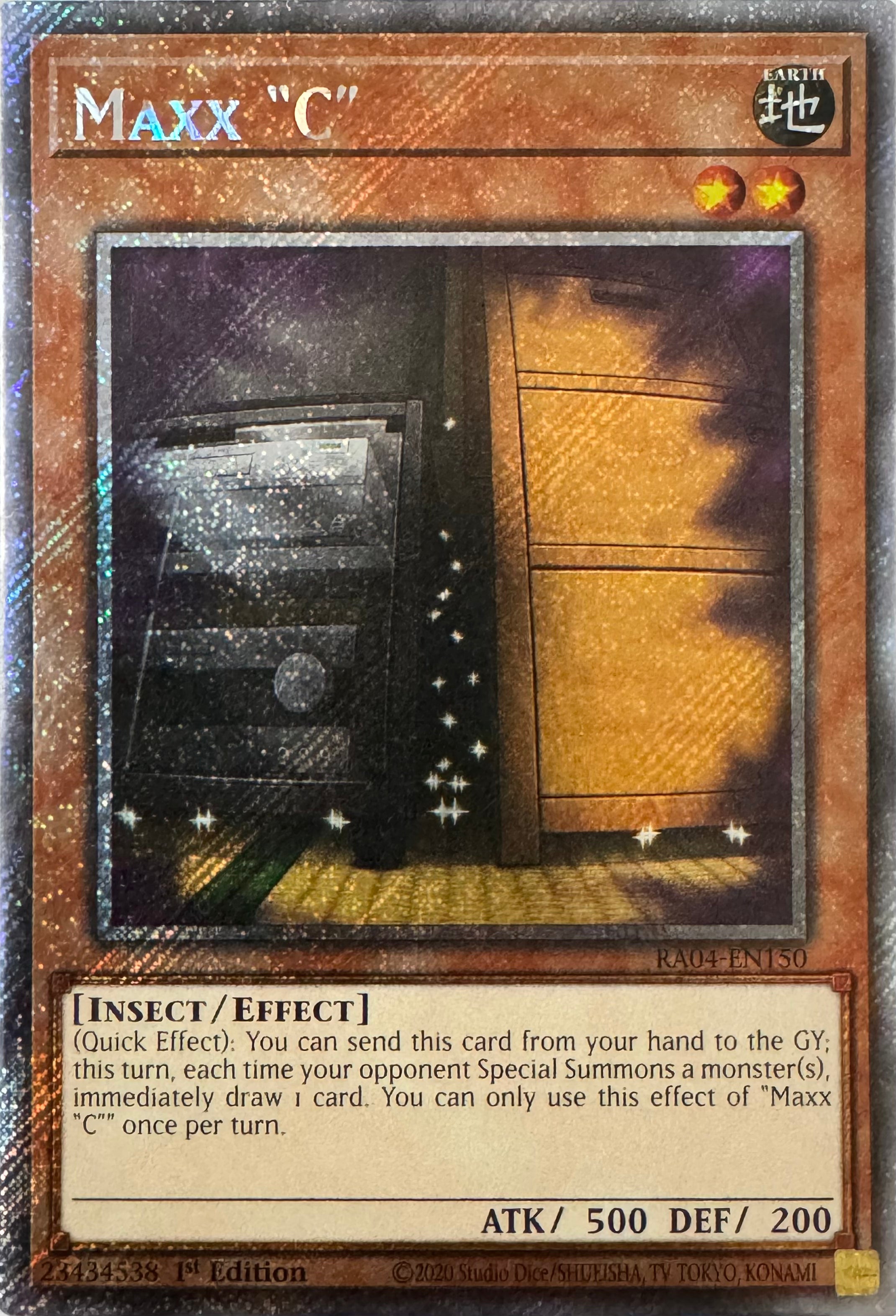 Yugioh! Maxx “C” Ra04-en150 1st Edition Platino