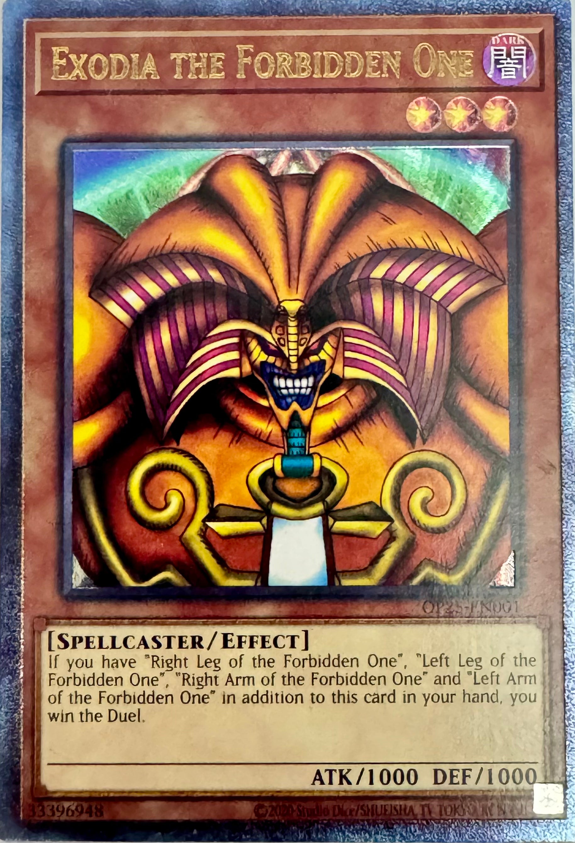 Yugioh! Exodia the Forbidden One OP25-EN001 ULTIMATE RARE