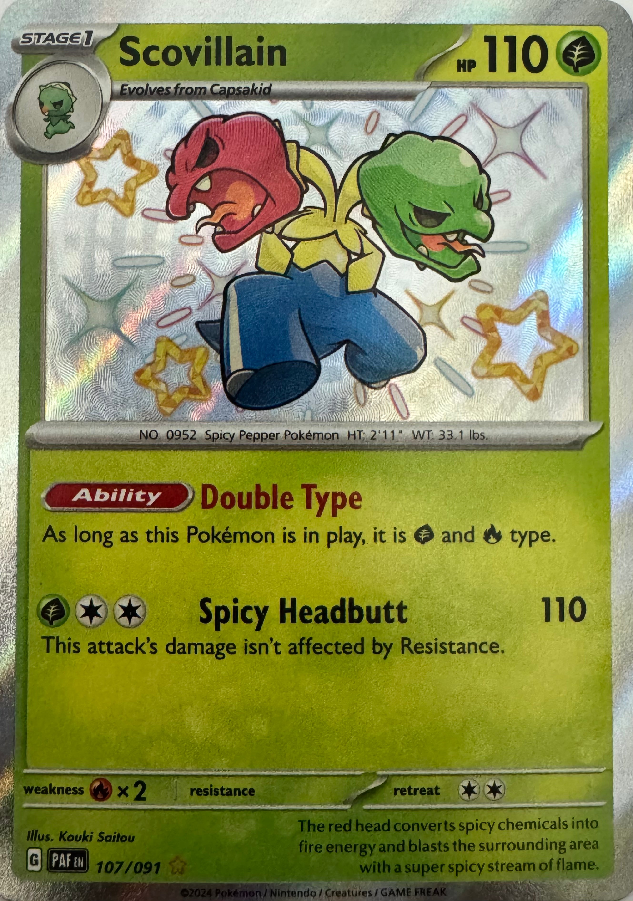 Pokemon Tcg Scovillain 107/091 Shiny