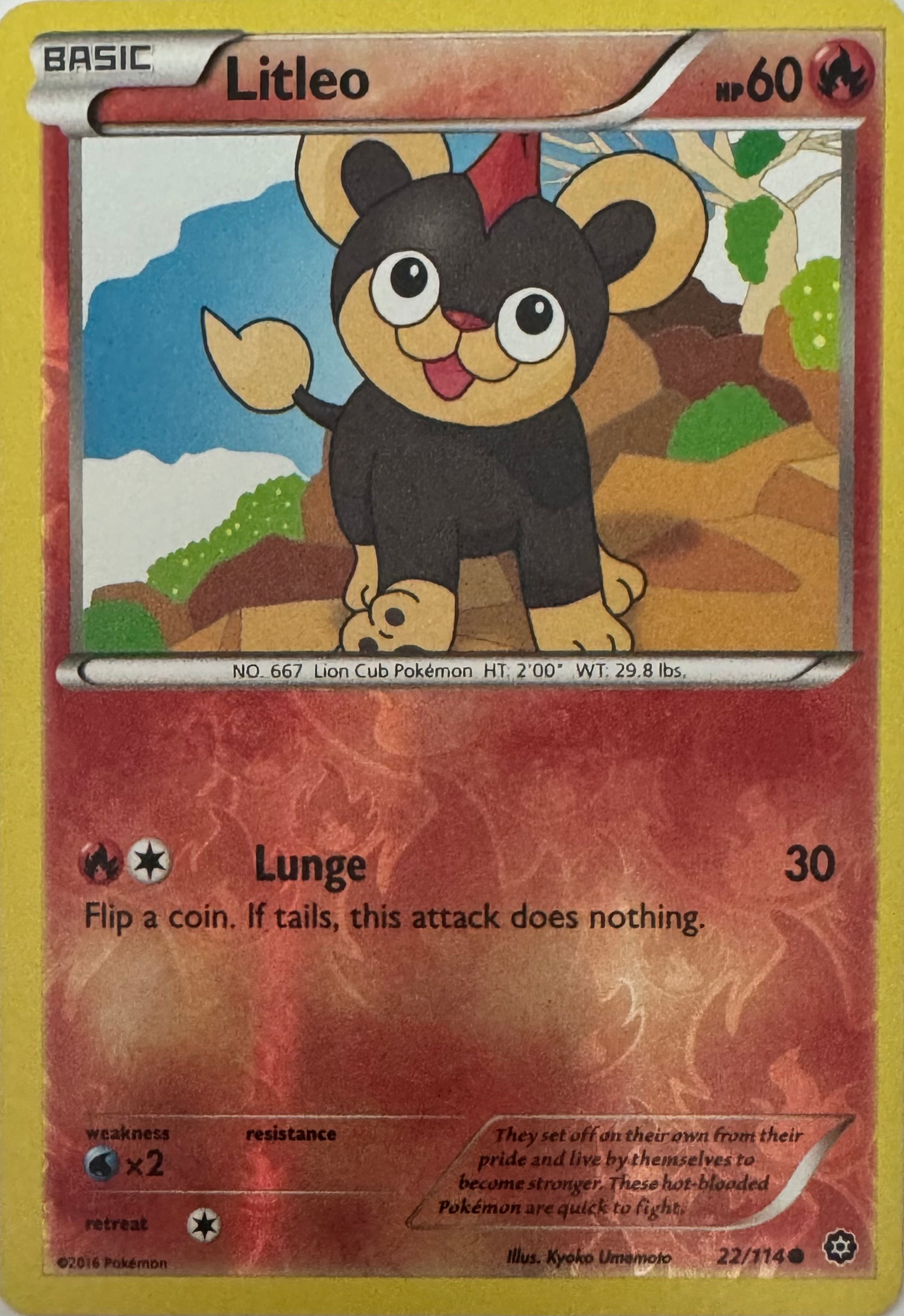 Pokemon Tcg Litleo 22/114 Reverse