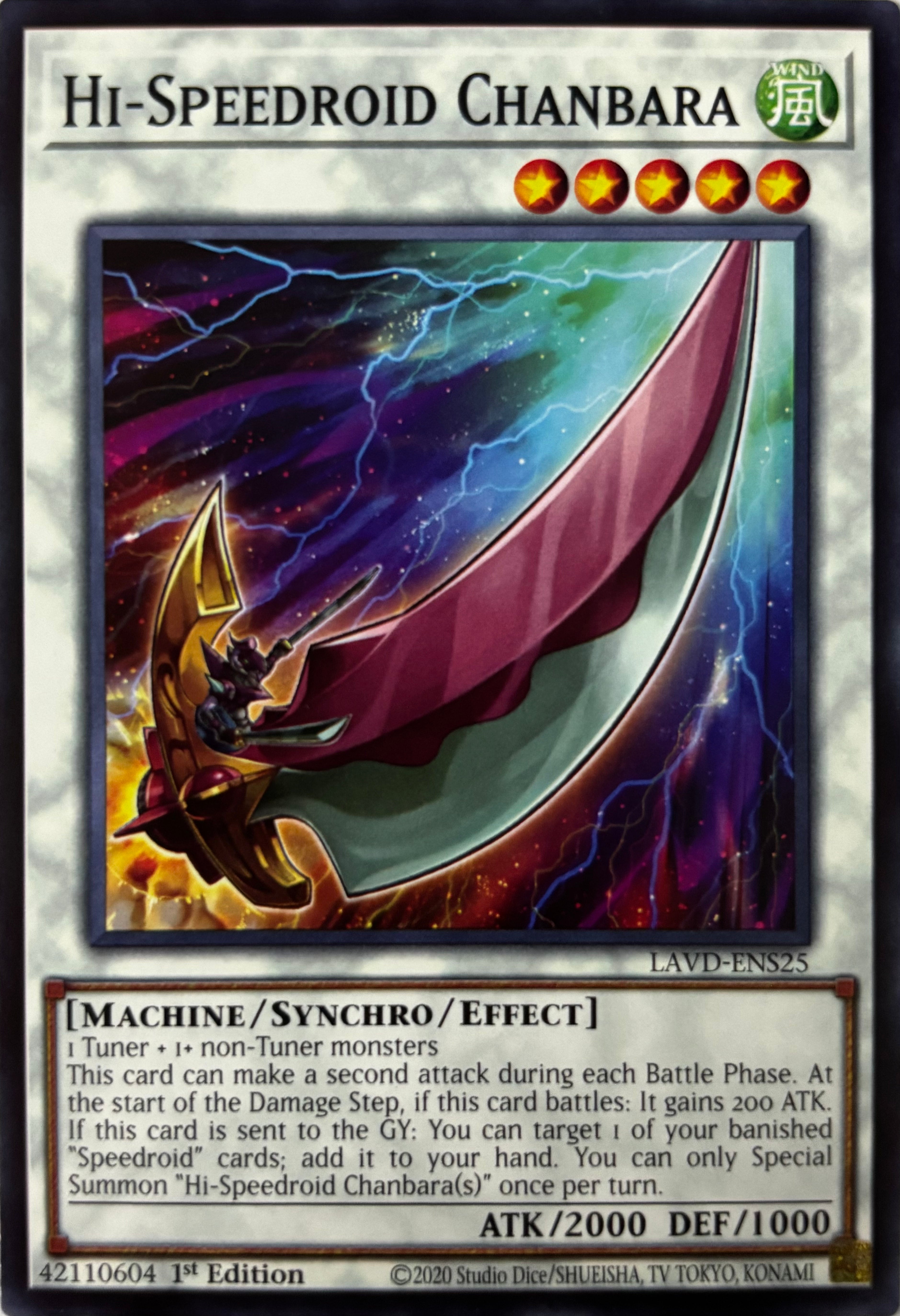 Yugioh! Hi-Speedroid Chanbara Lavd-ens25 1st Edition