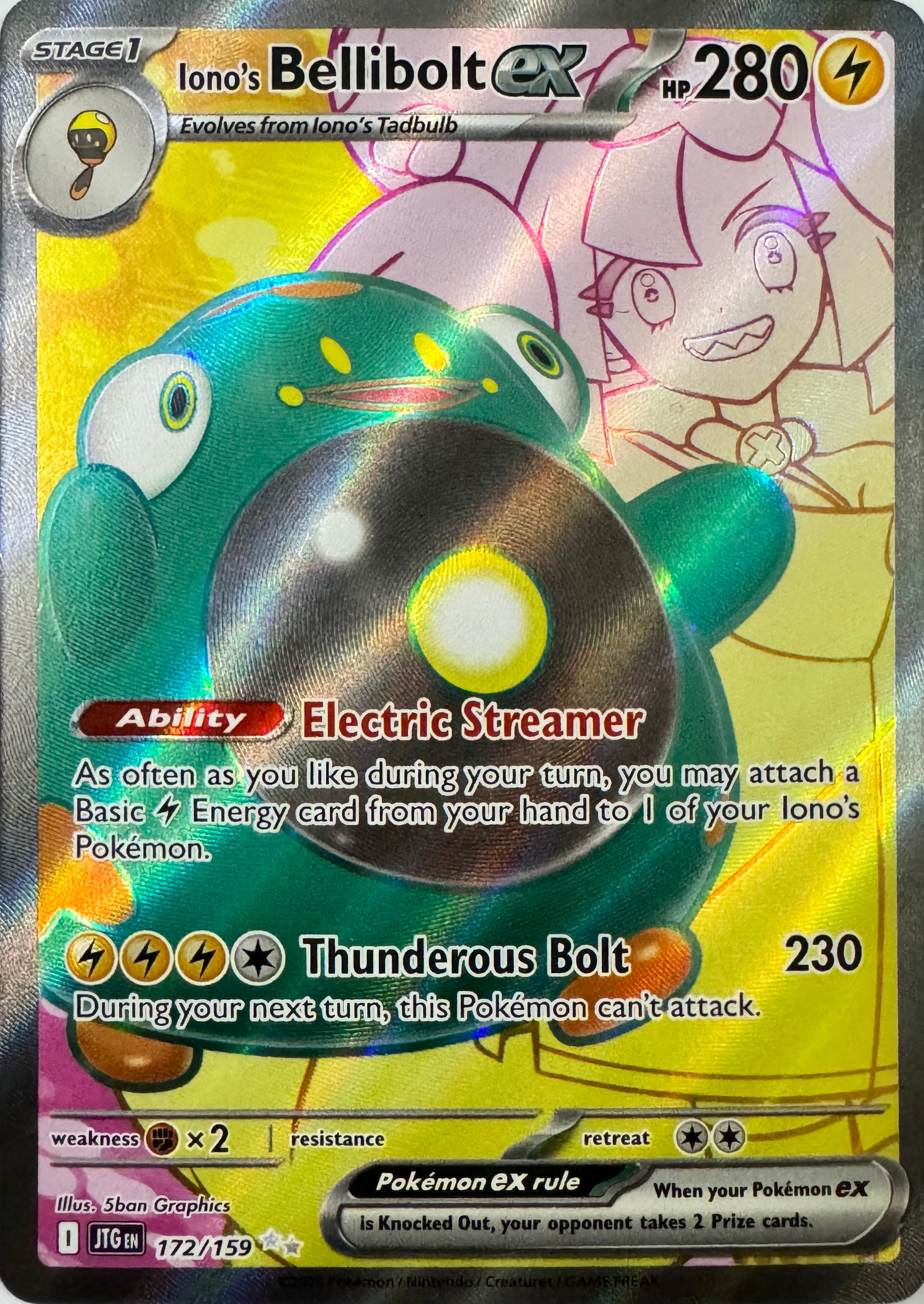 Pokemon Tcg Iono's Bellibolt Ex 172/159
