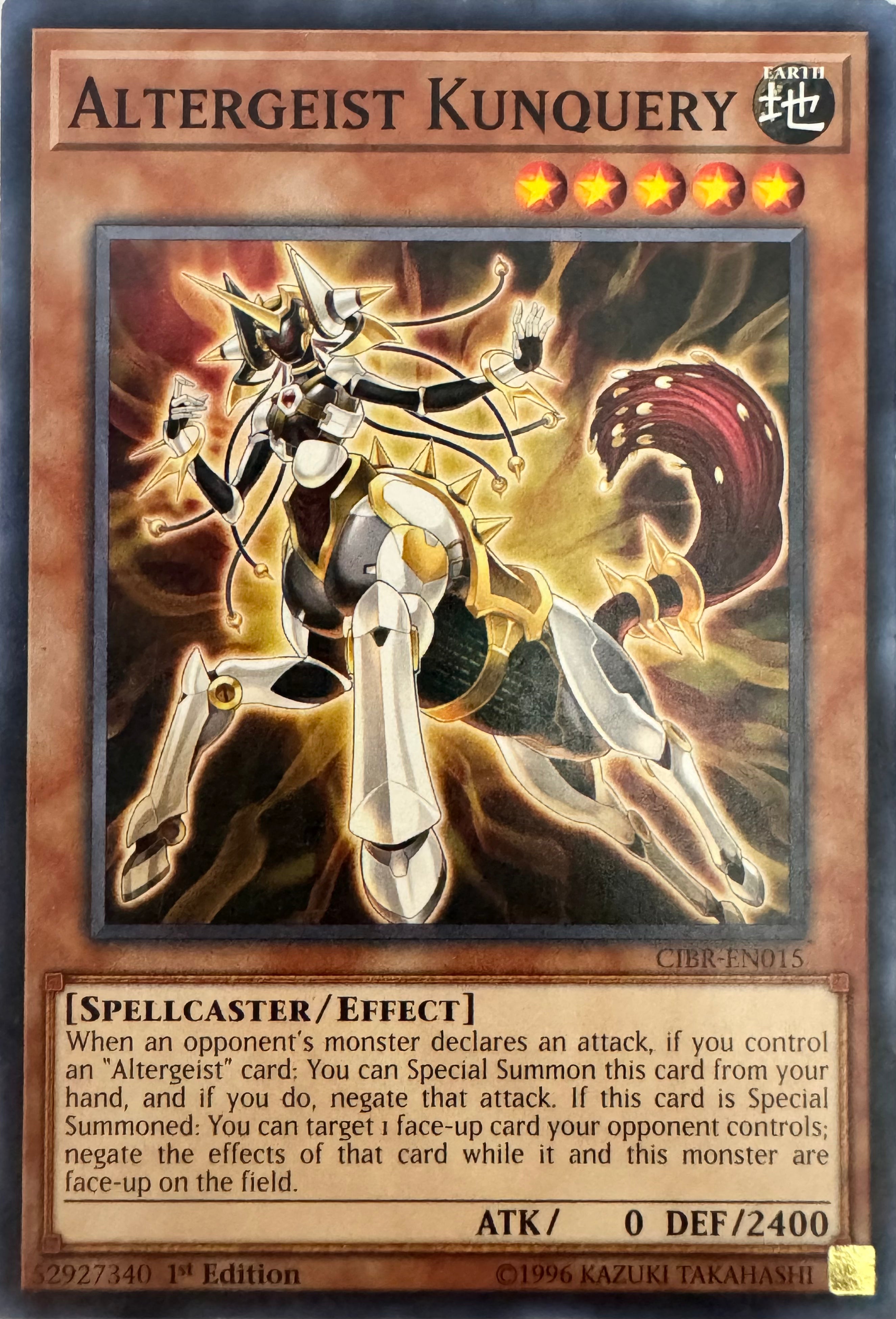 Yugioh! Altergeist Kunquery Cibr-en015 1st Edition