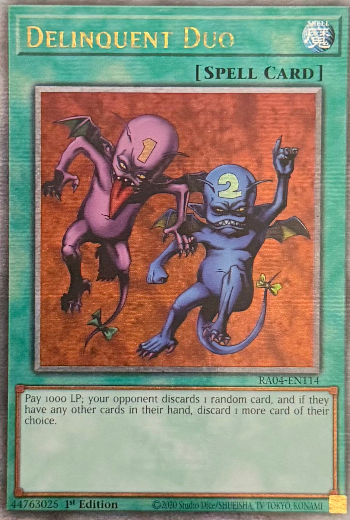 Yugioh! Delinquent Duo RA04-EN114 Quarter Century
