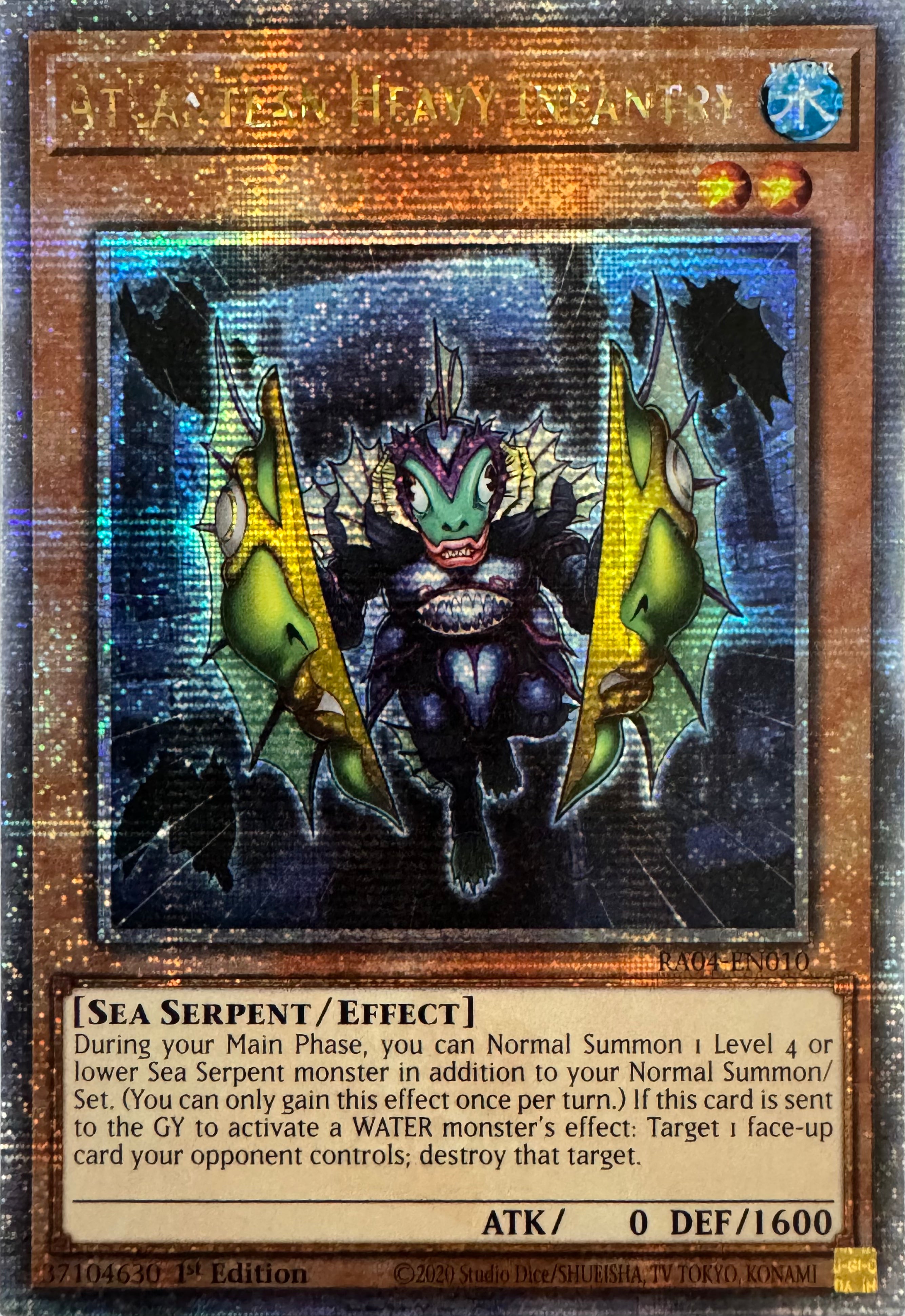 Yugioh! Atlantean Heavy Infantry Ra04-en010 1st Edition Quarter