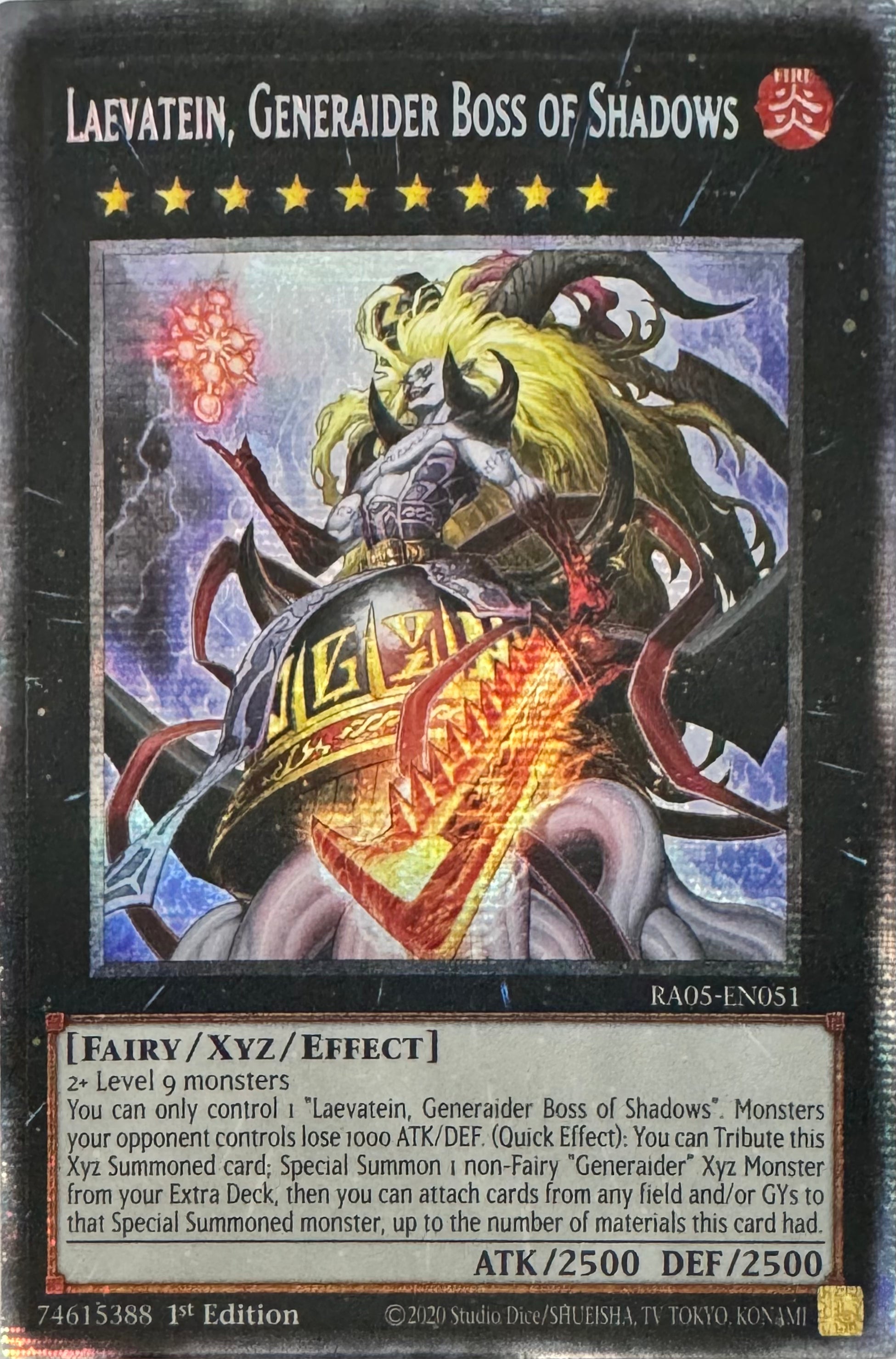 Yugioh! Laevatein, Generaider Boss Of Shadows Ra05-en051 1st Edition Starlight