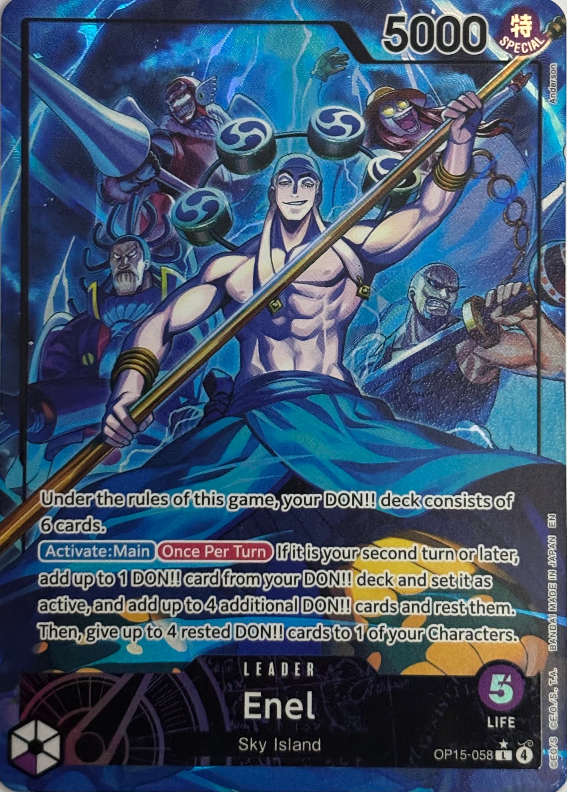 One Piece Tcg Enel OP15-058 Foil (Alternate Art)