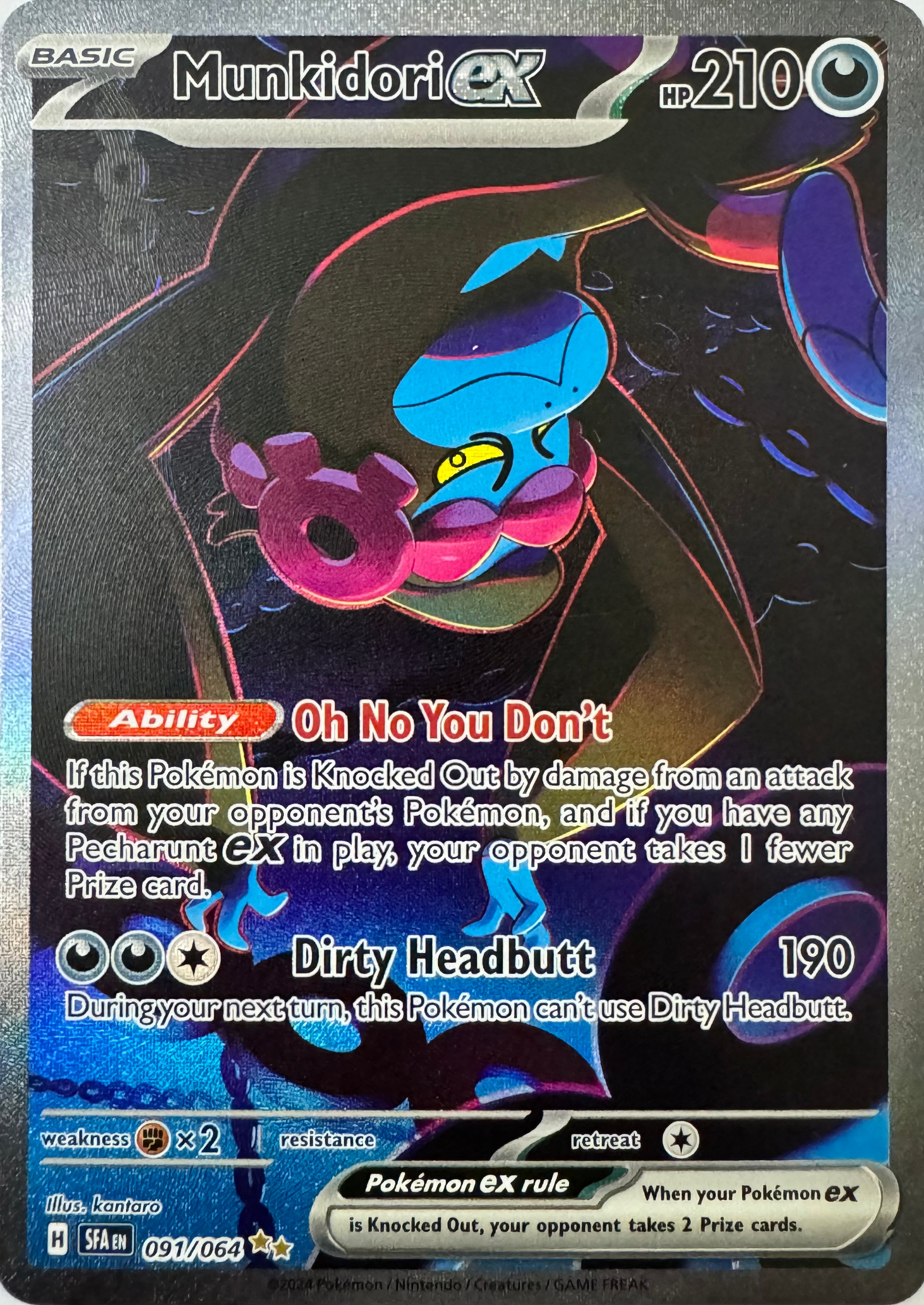 Pokemon Tcg Munkidori Ex 091/064