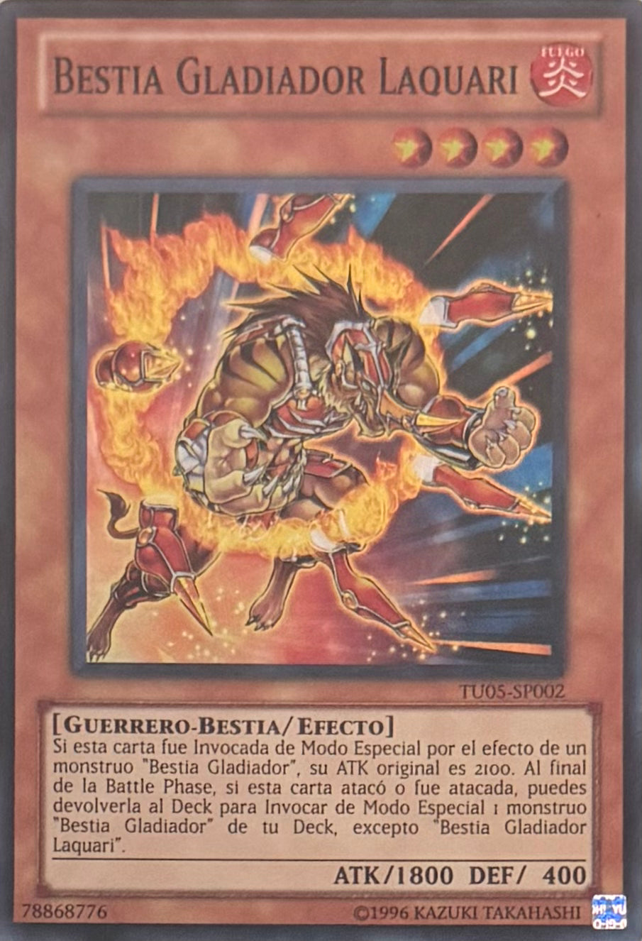 Yugioh! Bestia Gladiador Laquari TU05-SP002 Español