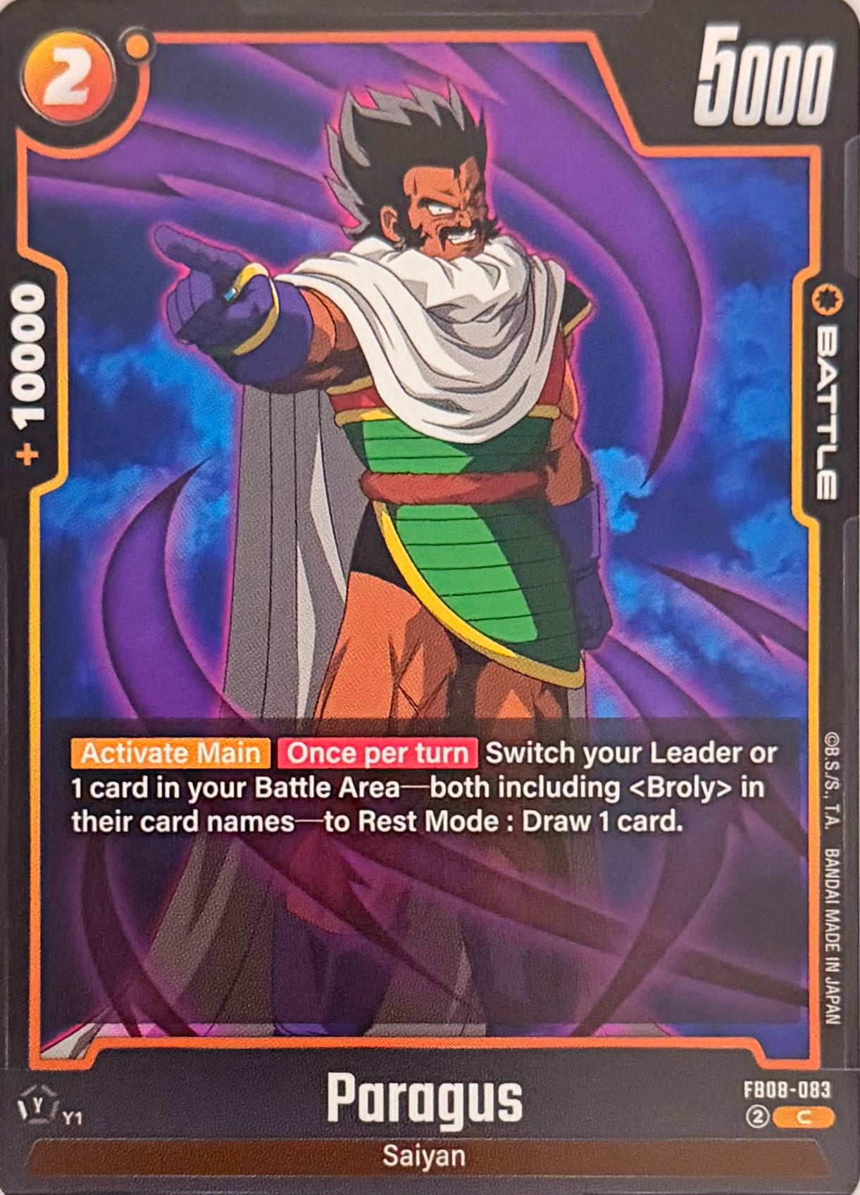 Dragon Ball Tcg Paragus FB08-083