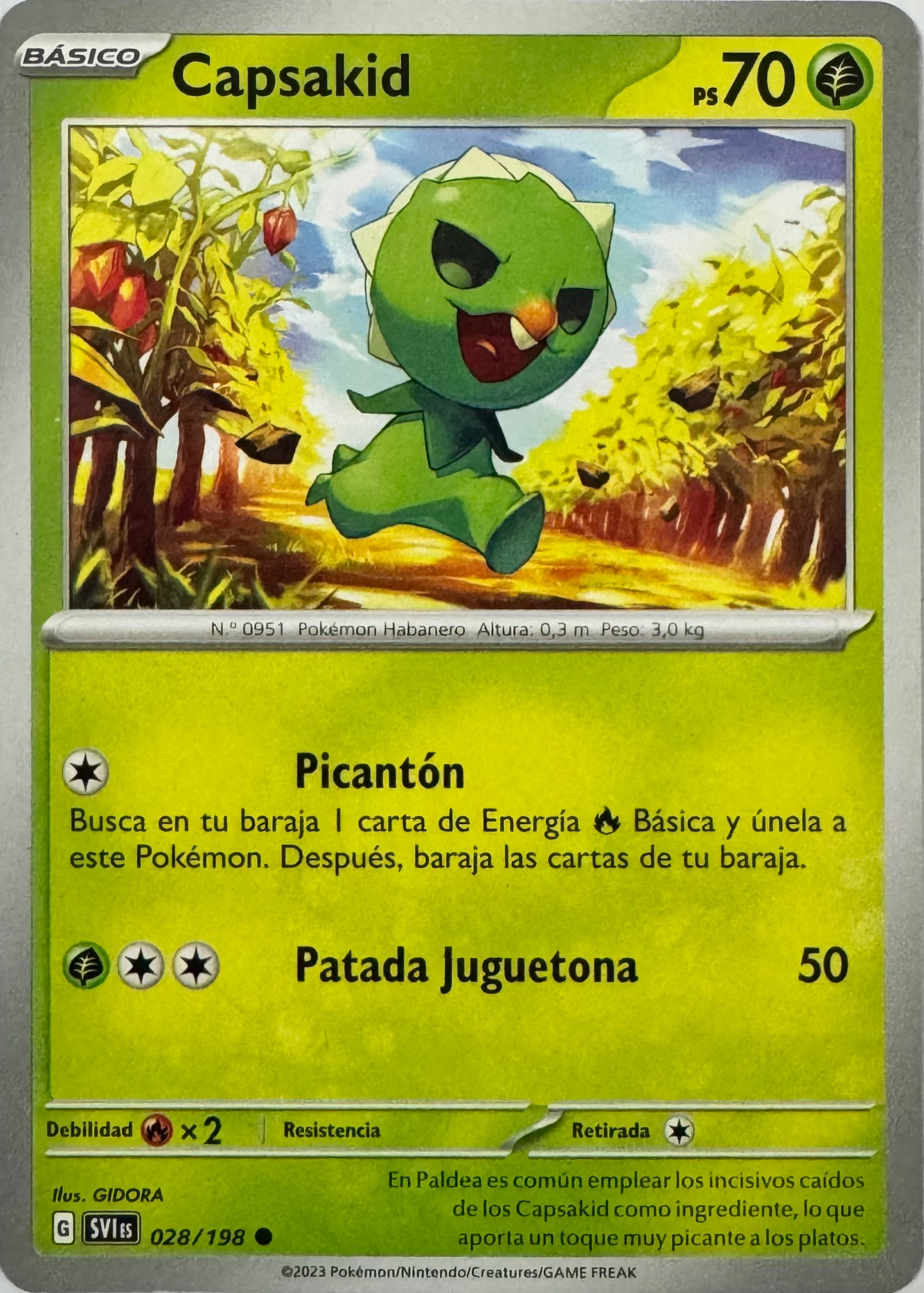 Pokemon Tcg Capsakid 028/198 Español
