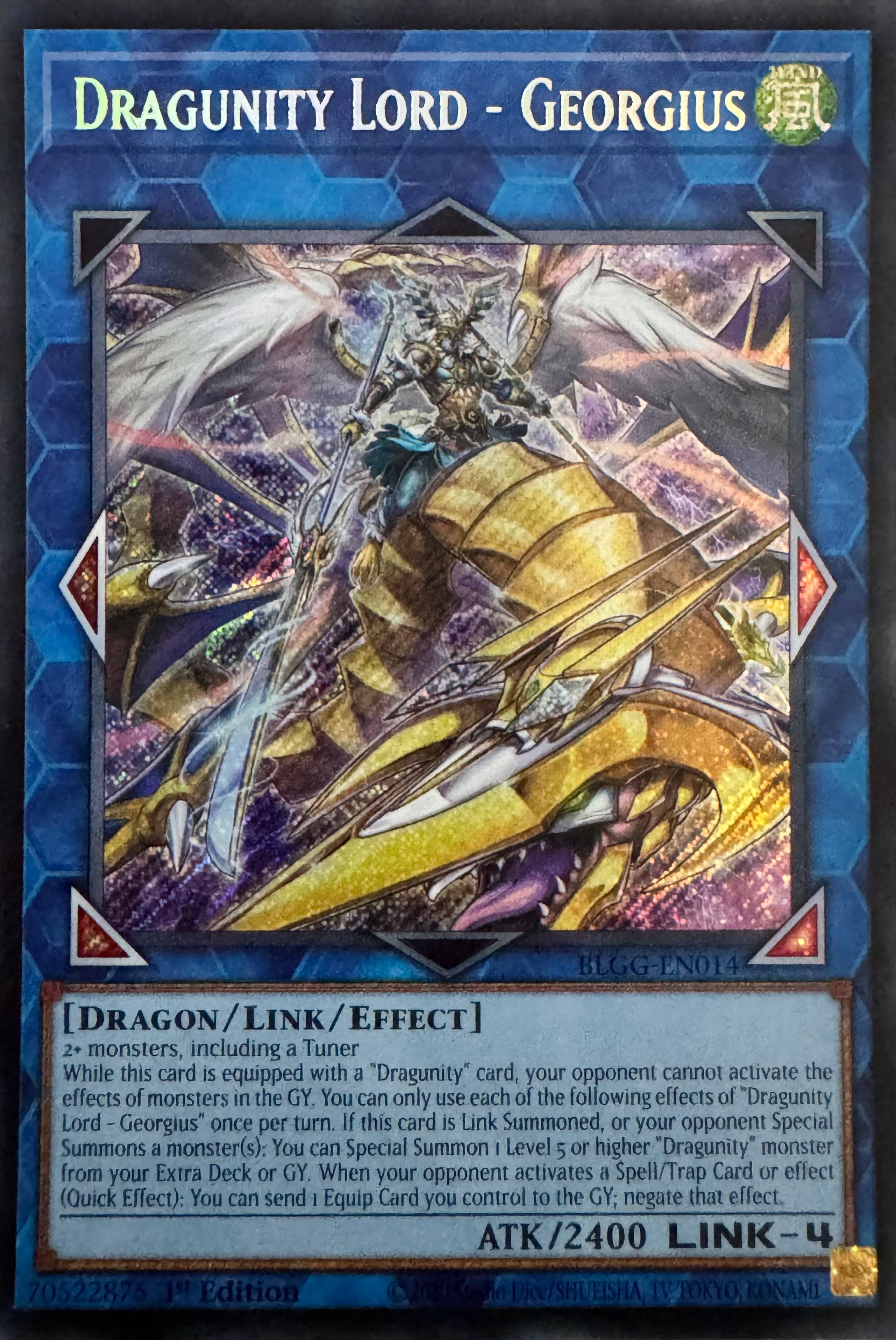 Yugioh! Dragunity Lord - Georgius Blgg-014 1st Edition Secret