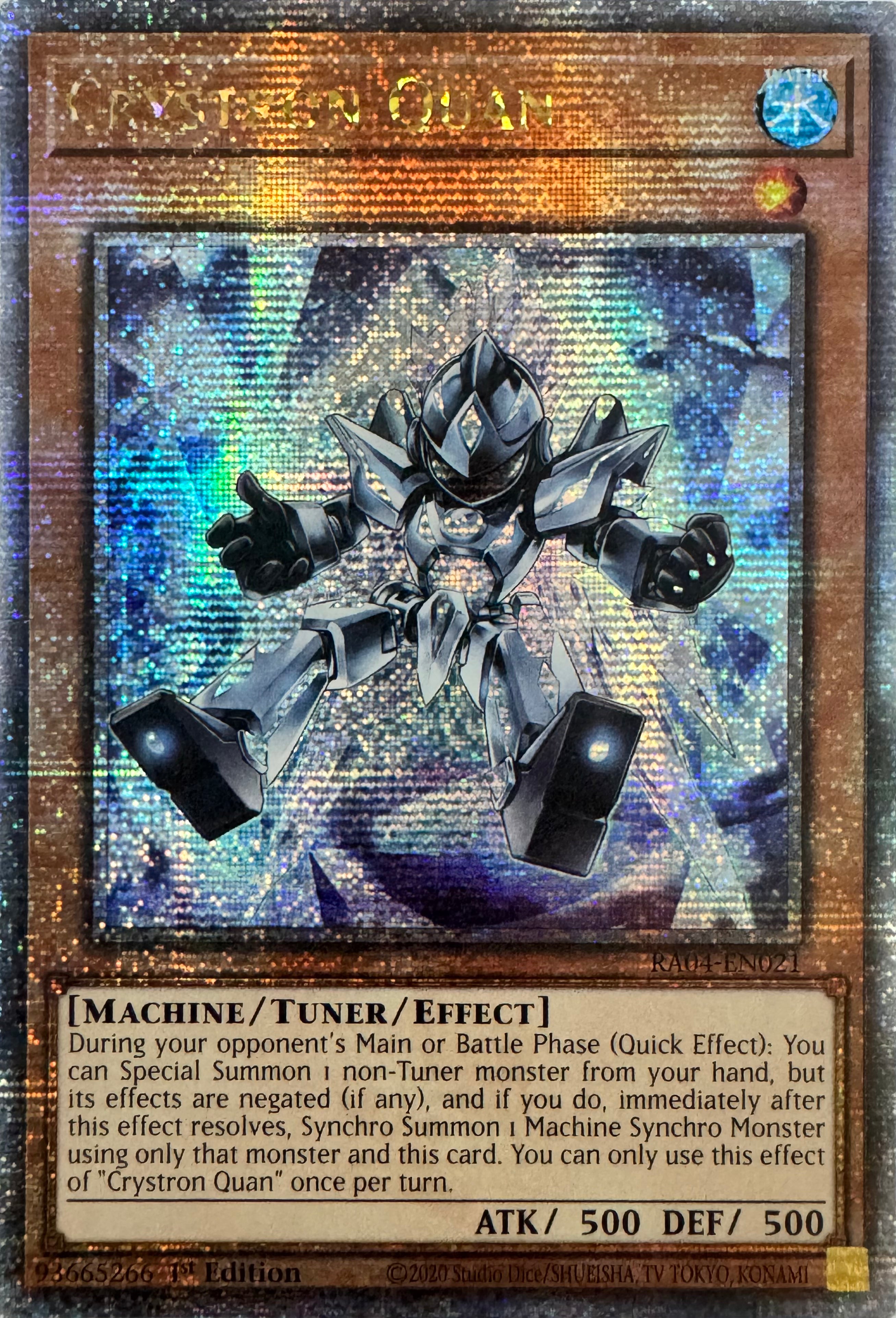Yugioh! Crystron Quan Ra04-en021 1st Edition Quarter