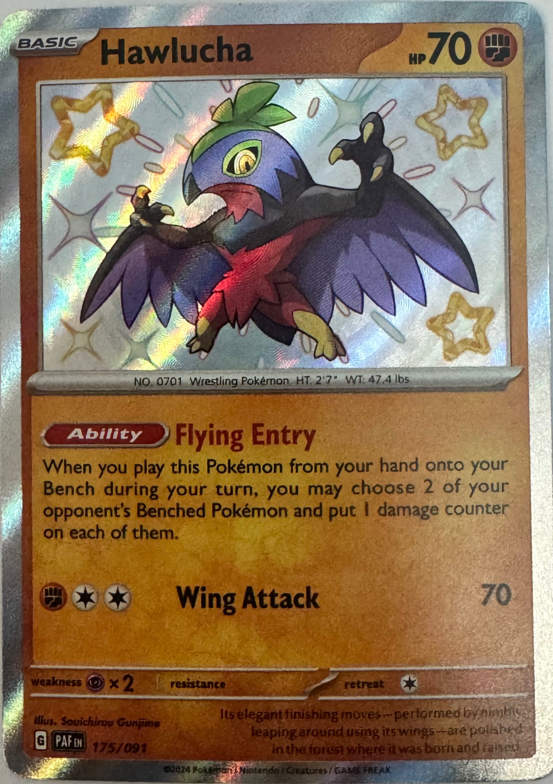 Pokemon tcg  Hawlucha 175/091 Shiny