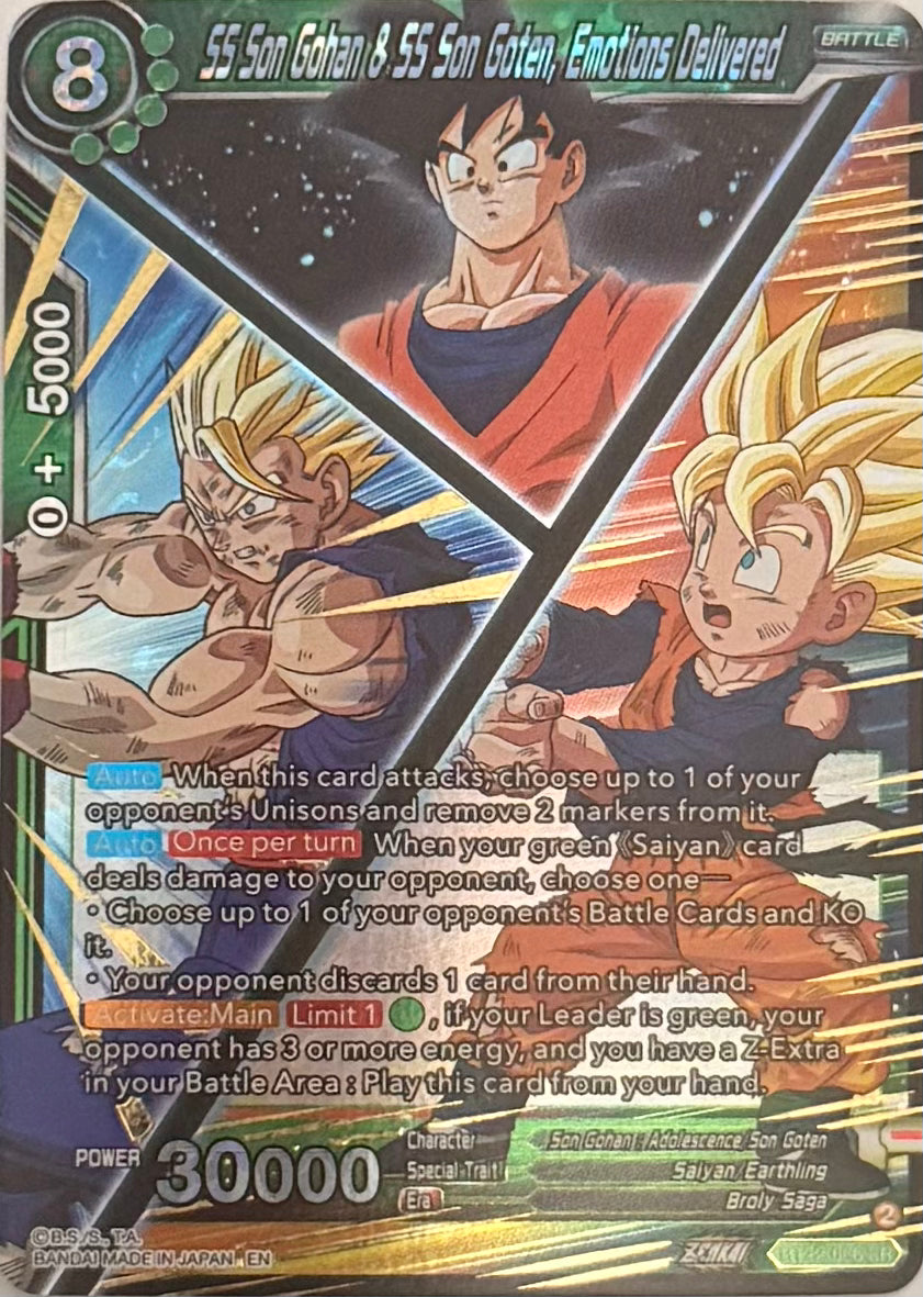 Dragon Ball Tcg SS Son Gohan & SS Son Goten Emotions Delivered BT22-066 SR