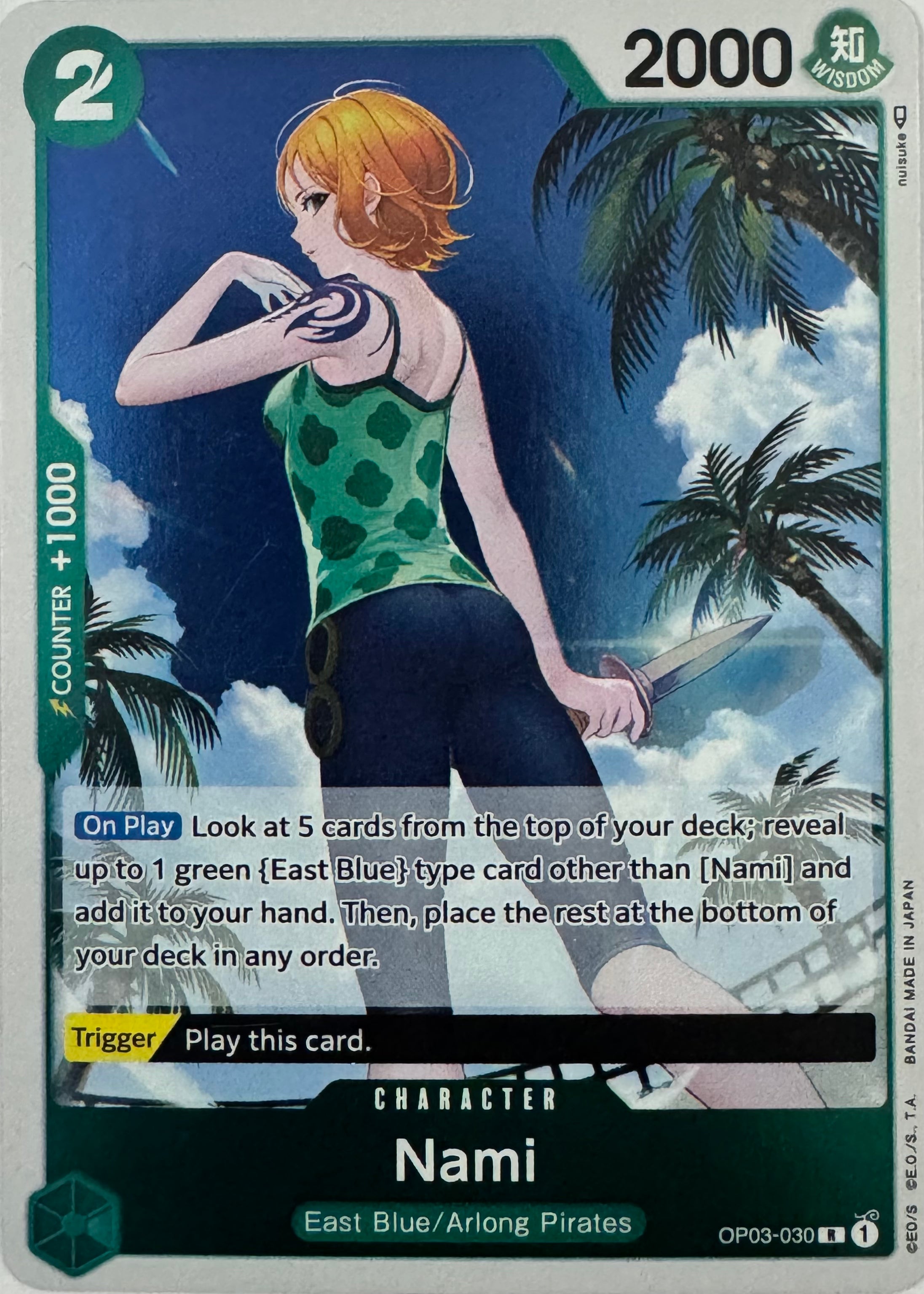 One Piece Tcg Nami Op03-030 Foil